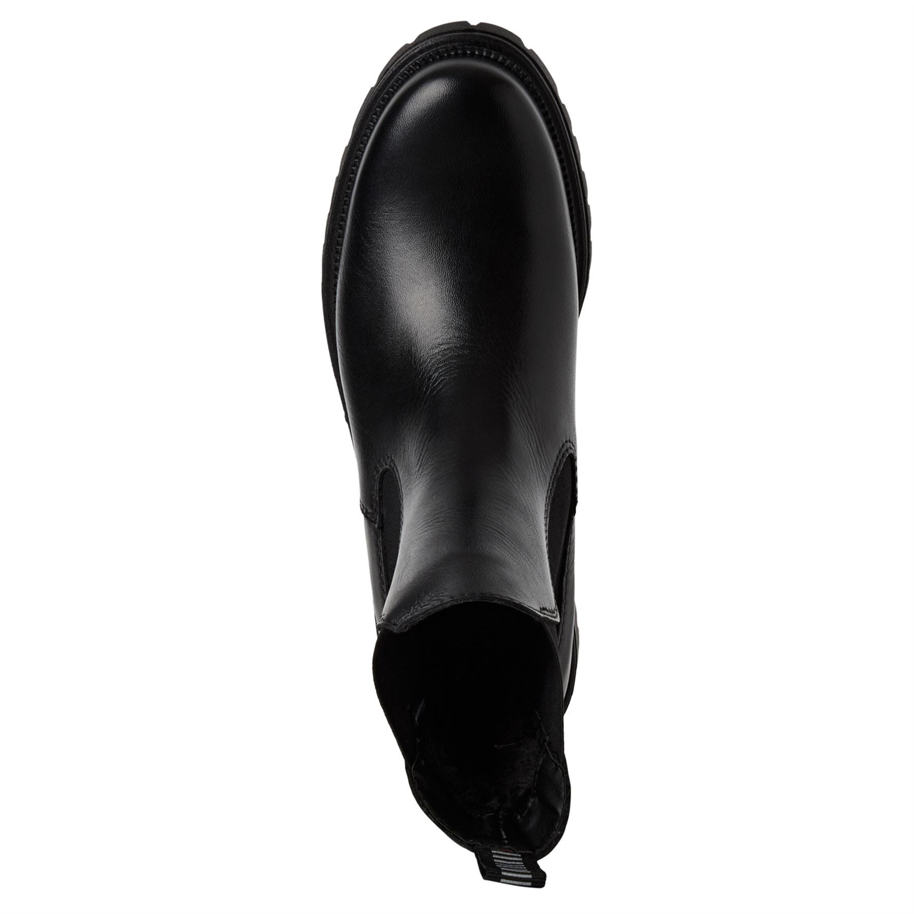 Tamaris Womens Black Leather Classic High Chelsea Ankle Boots