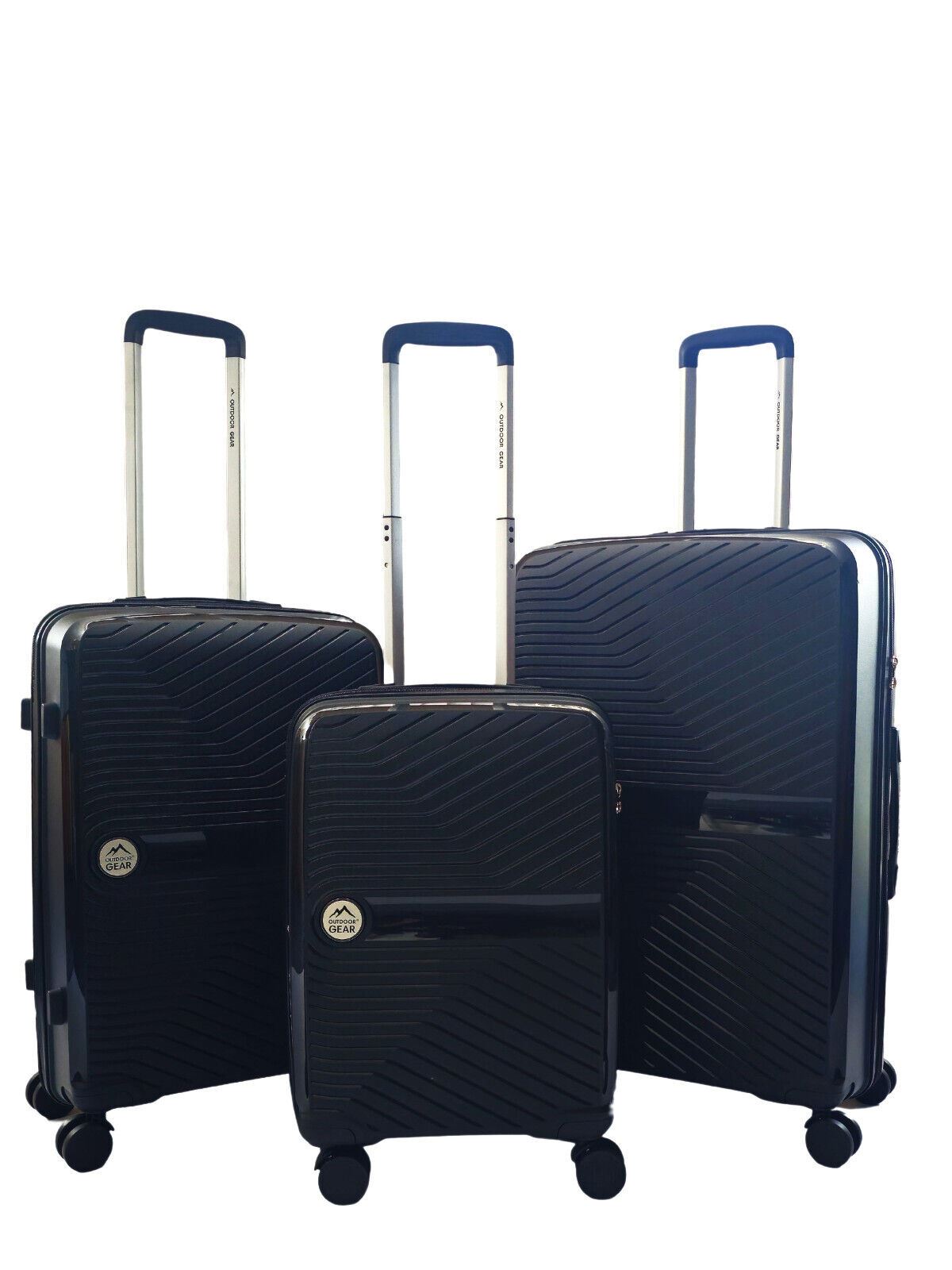 Abbeville Set of 3 Hard Shell Suitcase in Black