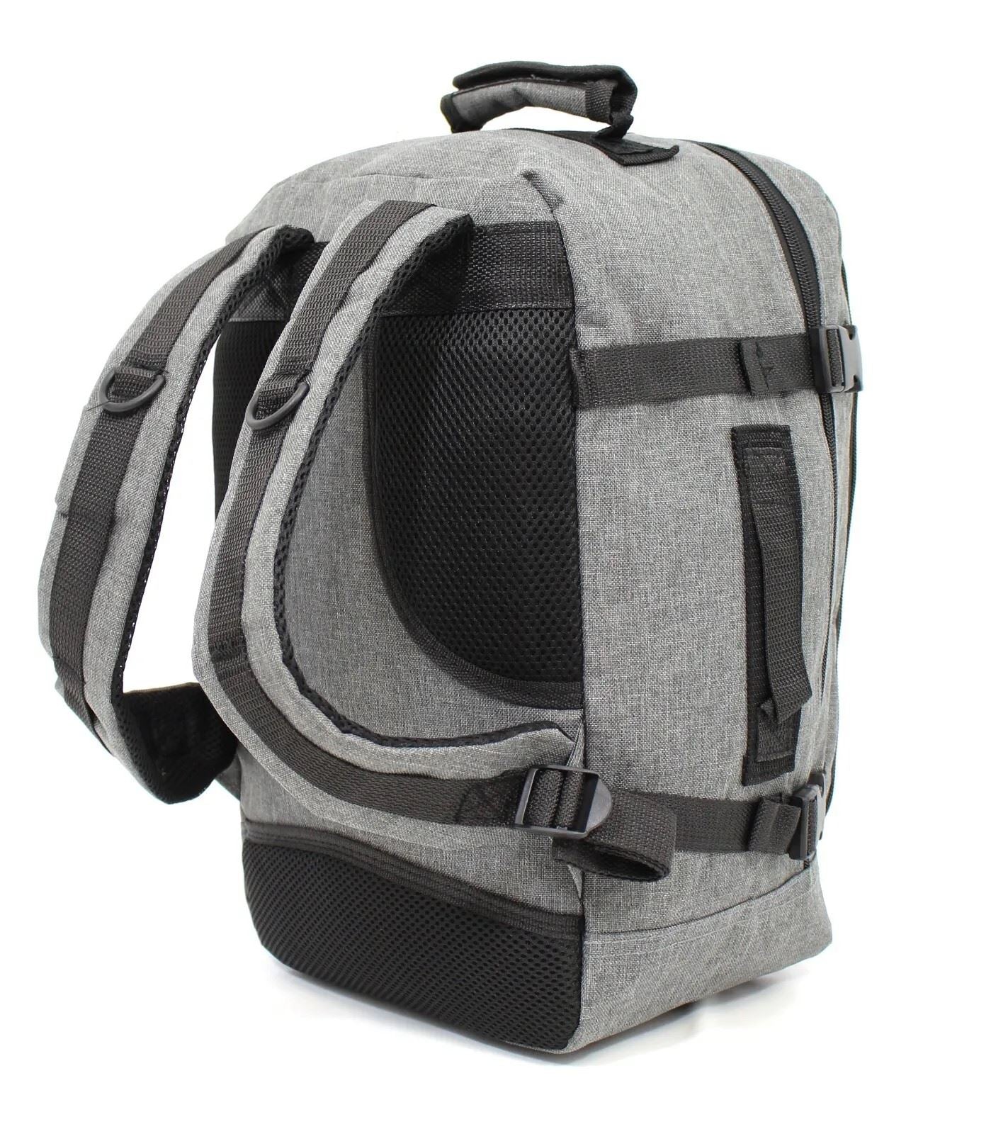 Rucksack Backpack 40x20 x25 cm Underseat Travel Cabin Bag for Easy Jet, Ryanair grey