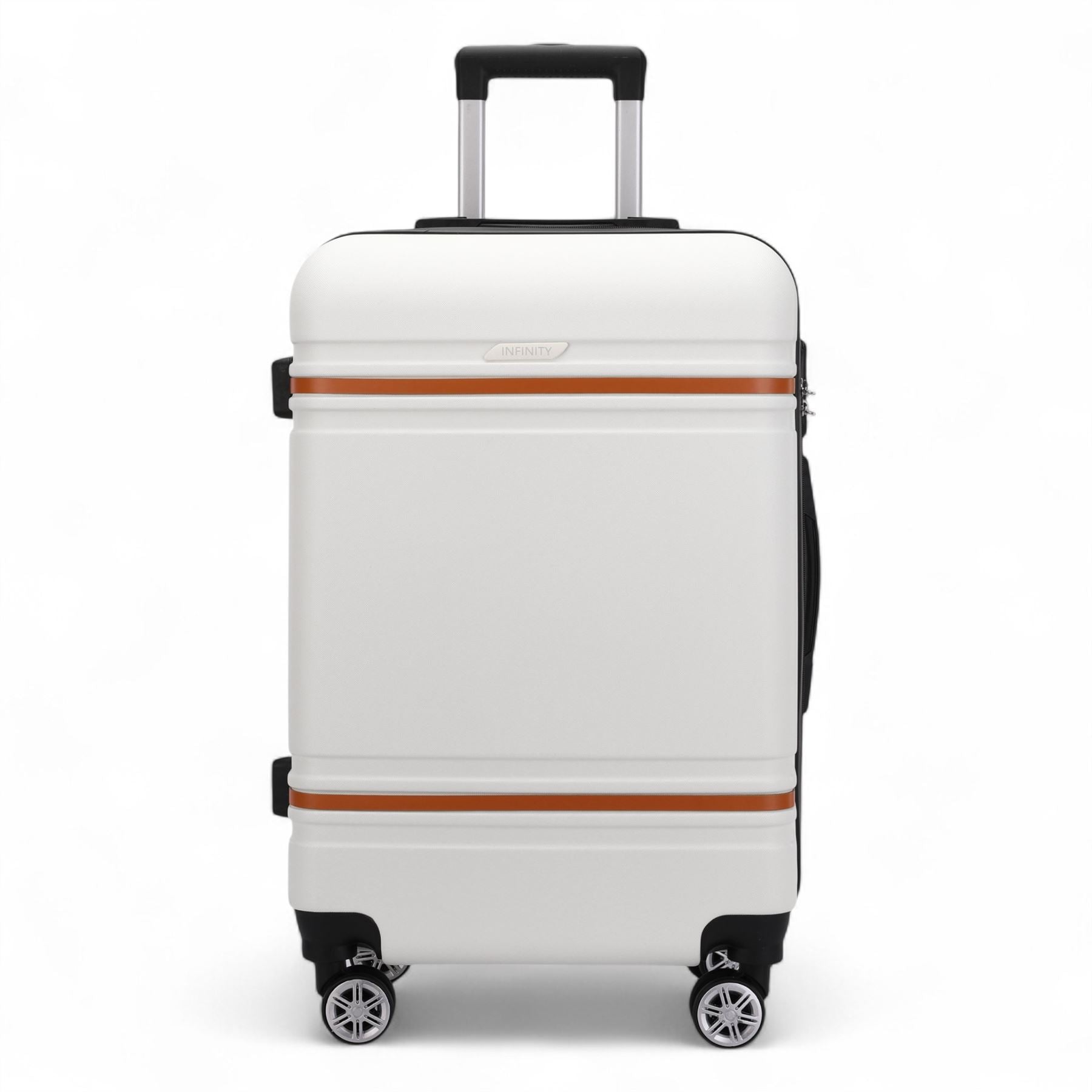 Calgary Large Hard Shell Suitcase in Cream White