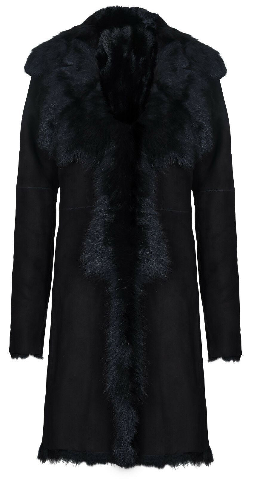 Womens Suede Toscana Sheepskin Trench Coat-Rochester