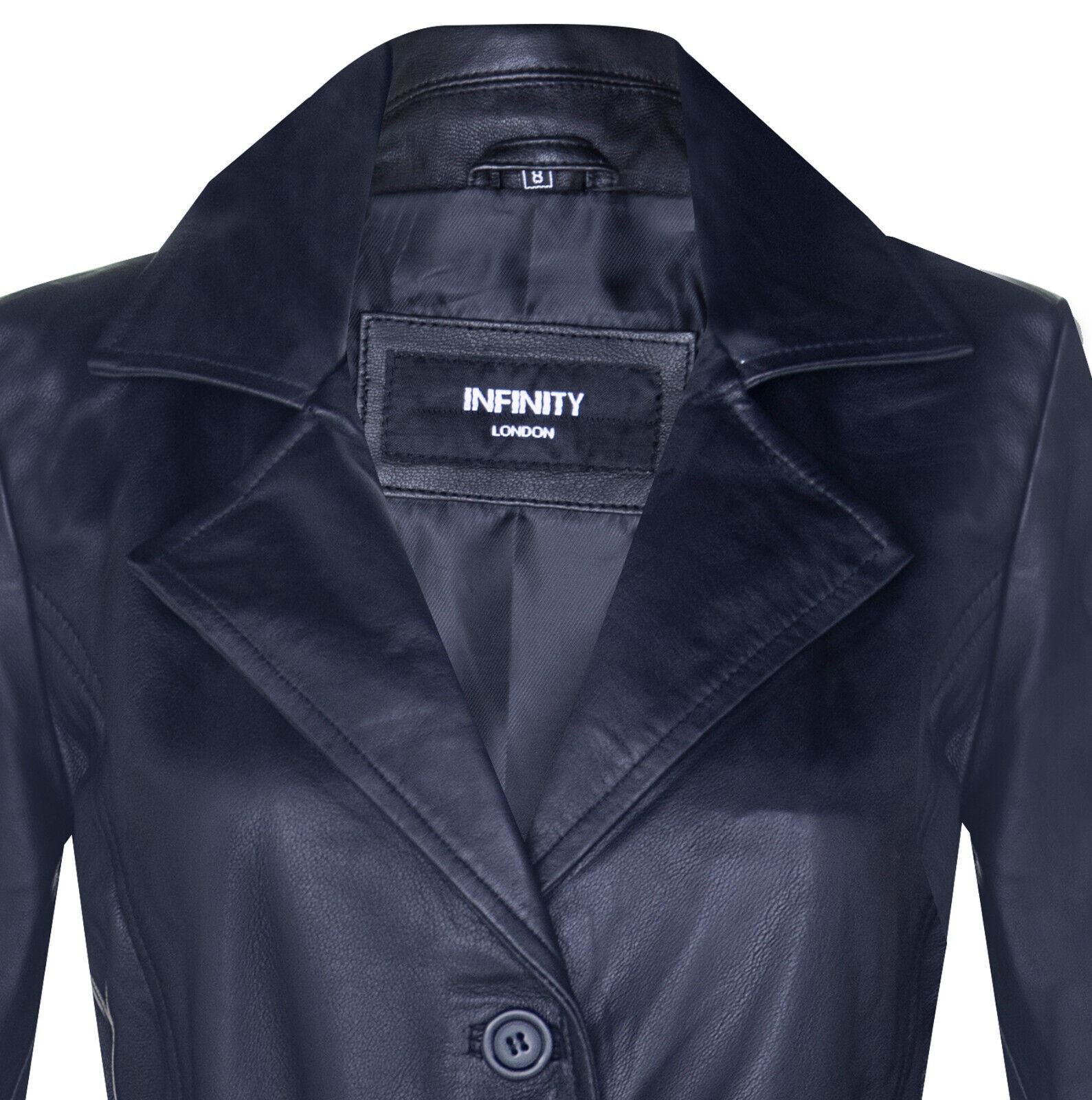 Womens Long Length Tie Belt Trench Coat-Ongar