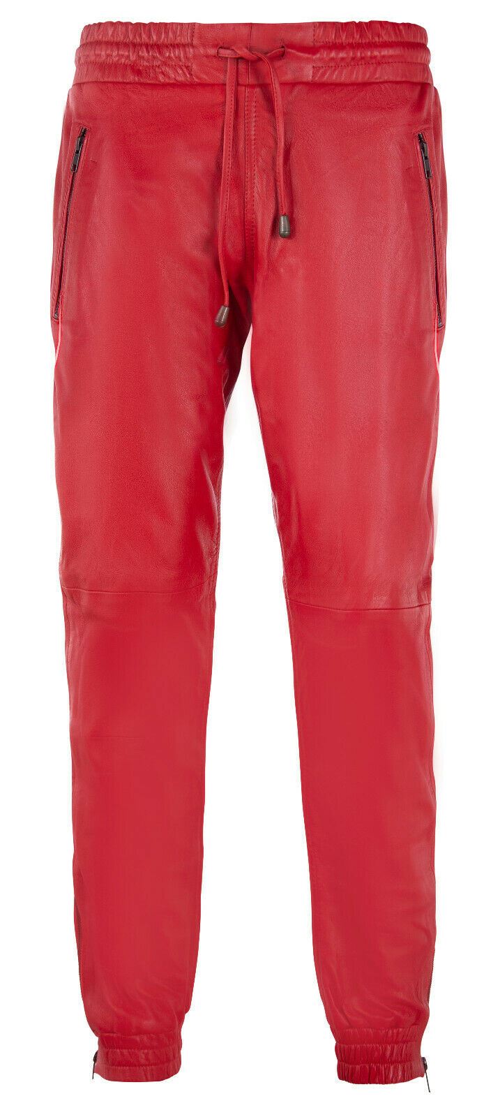 Mens Comfort Leather Jogging Bottoms-Halifax