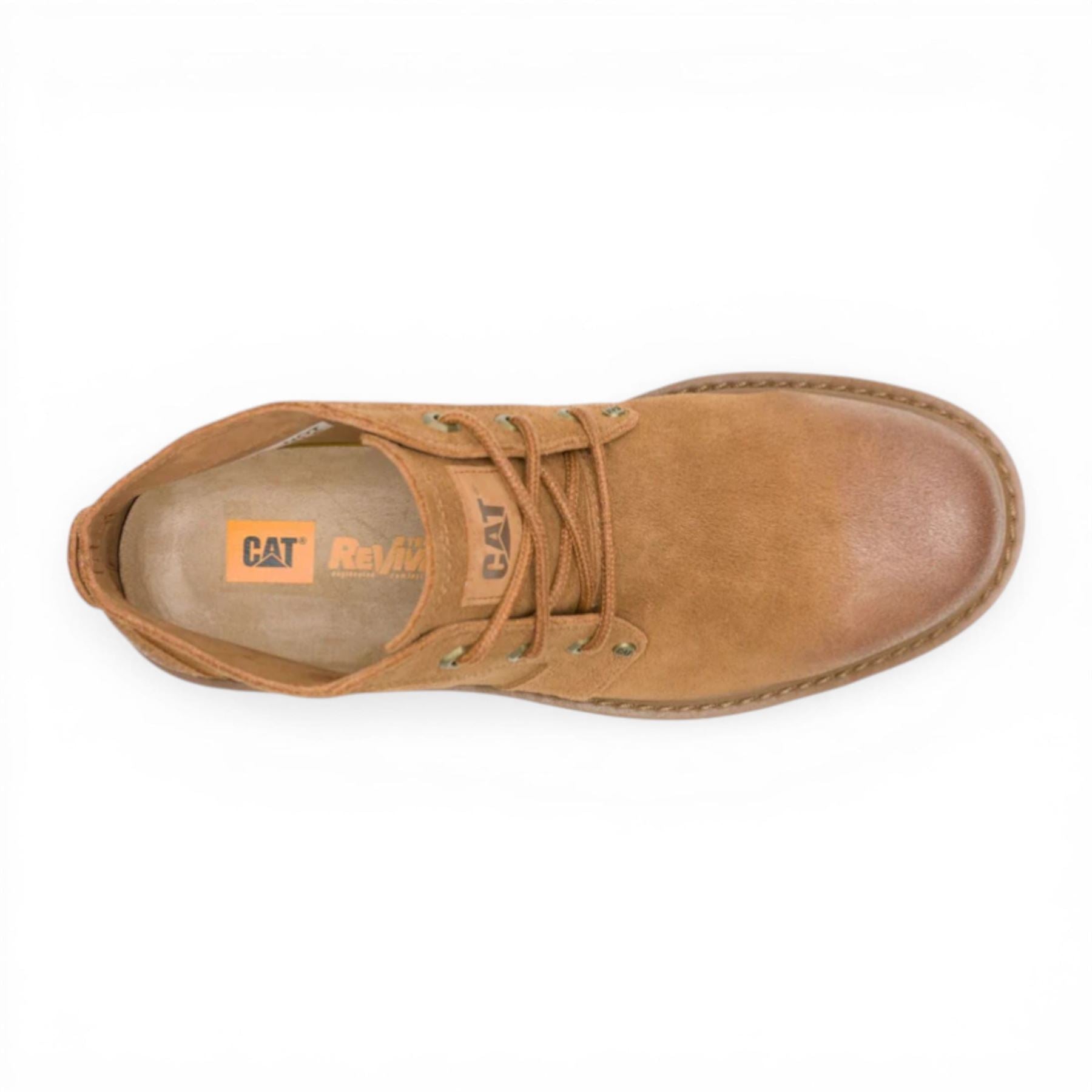 CAT (Caterpillar) Tan Leather Hiking Mid-Cut Chukka Ankle Boots - Grader