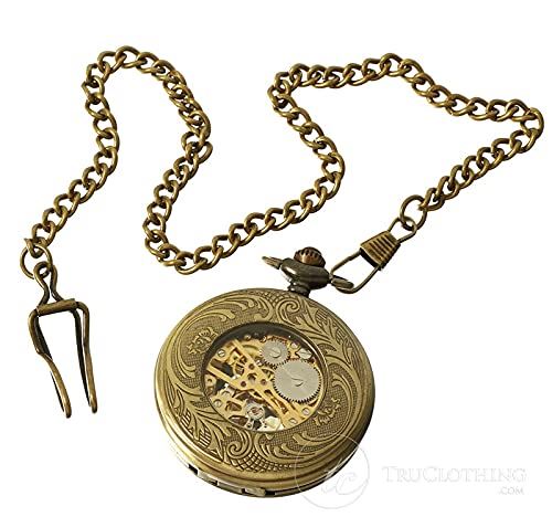Automatic Pocket Watch Mechanical Peaky Blinders Vintage Double Hunter