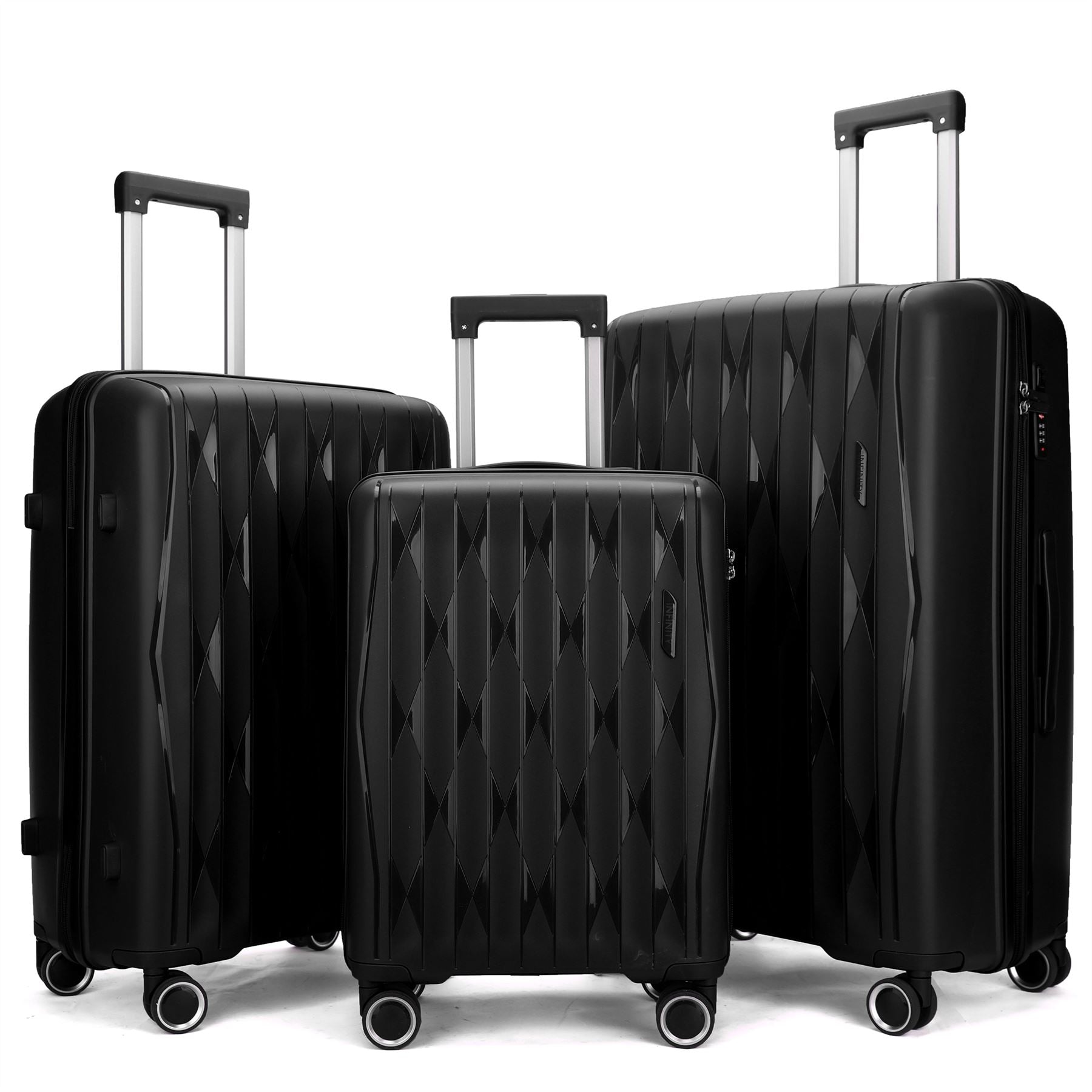 Burnaby Set of 3 Hard Shell Suitcase in Black