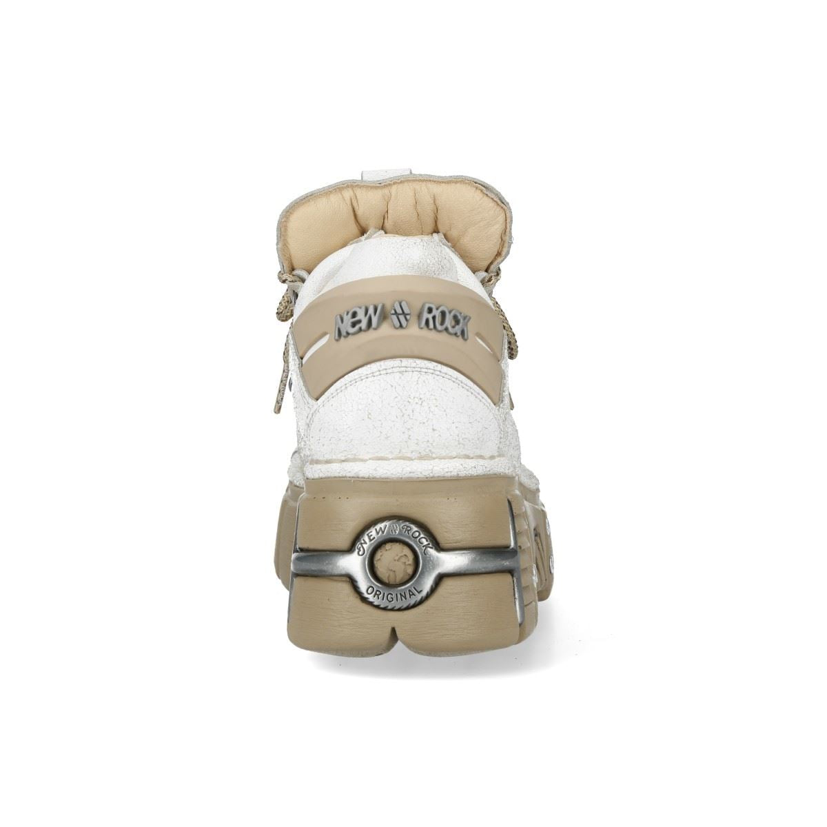 New Rock M-120N-C80 White Gothic Platform Ankle Boots