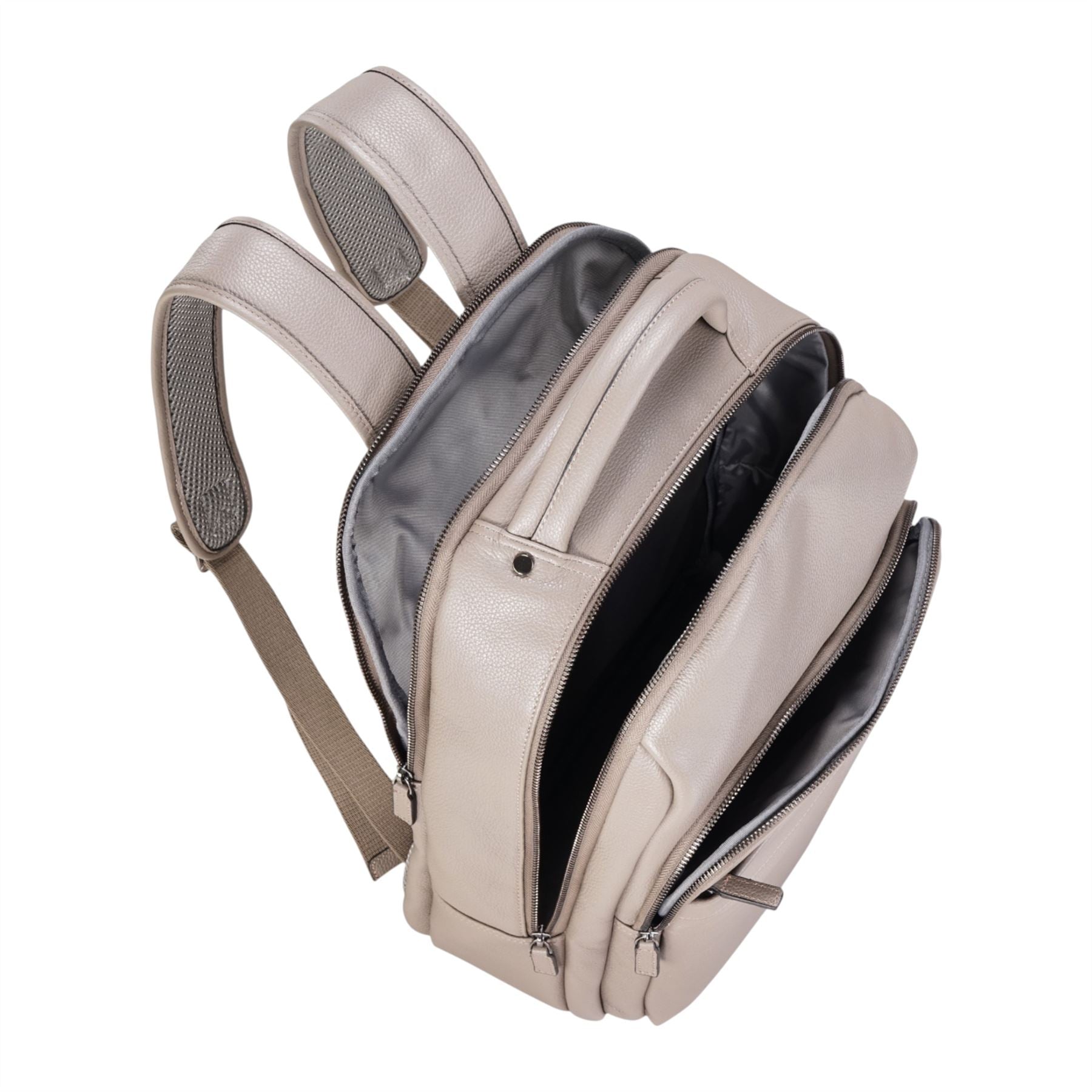 Genuine Leather Grey Vintage Rucksack Laptop Bag Travel Backpack - Capri