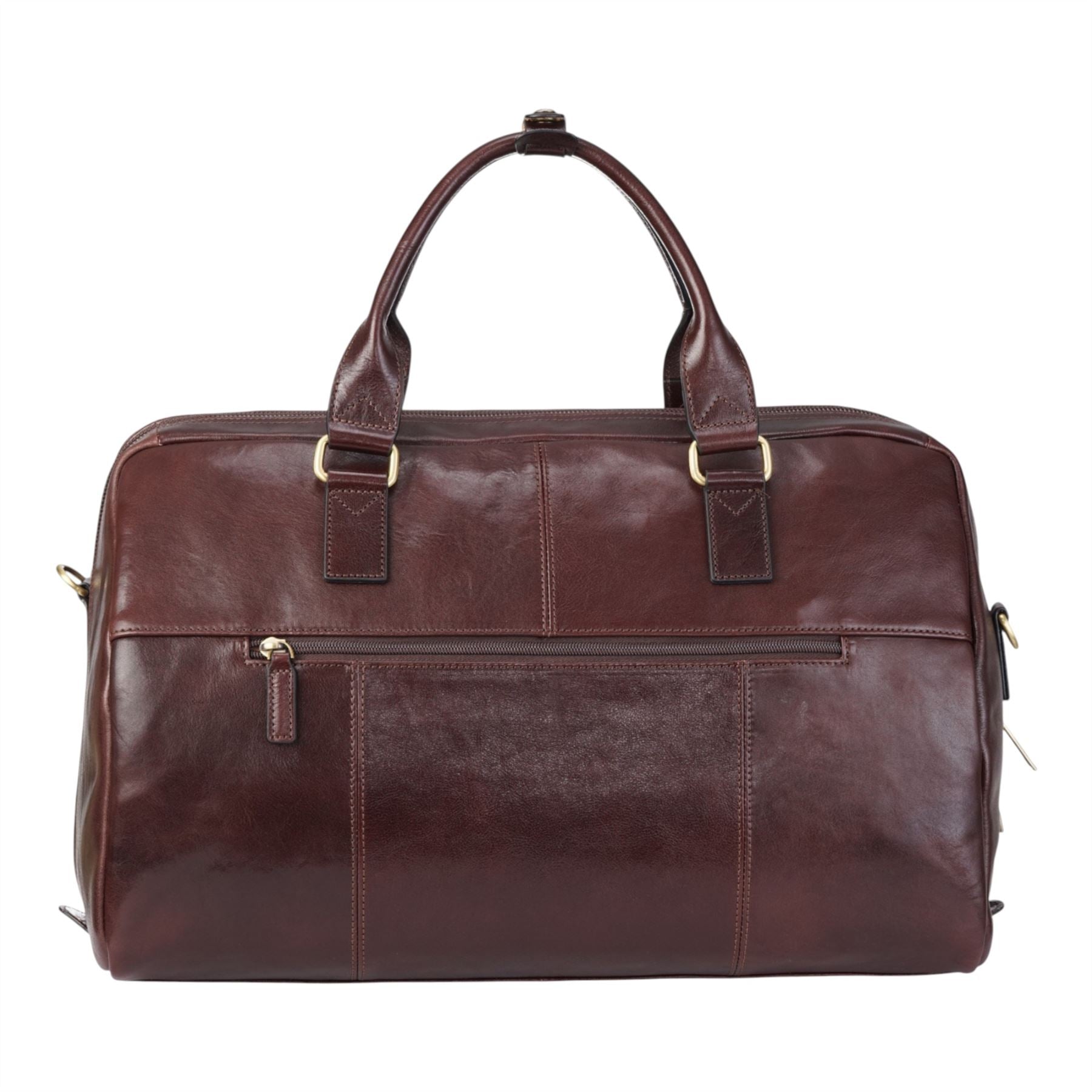 Vintage Genuine Leather Brown Holdall Duffle Gym Travel Bag - Atlas