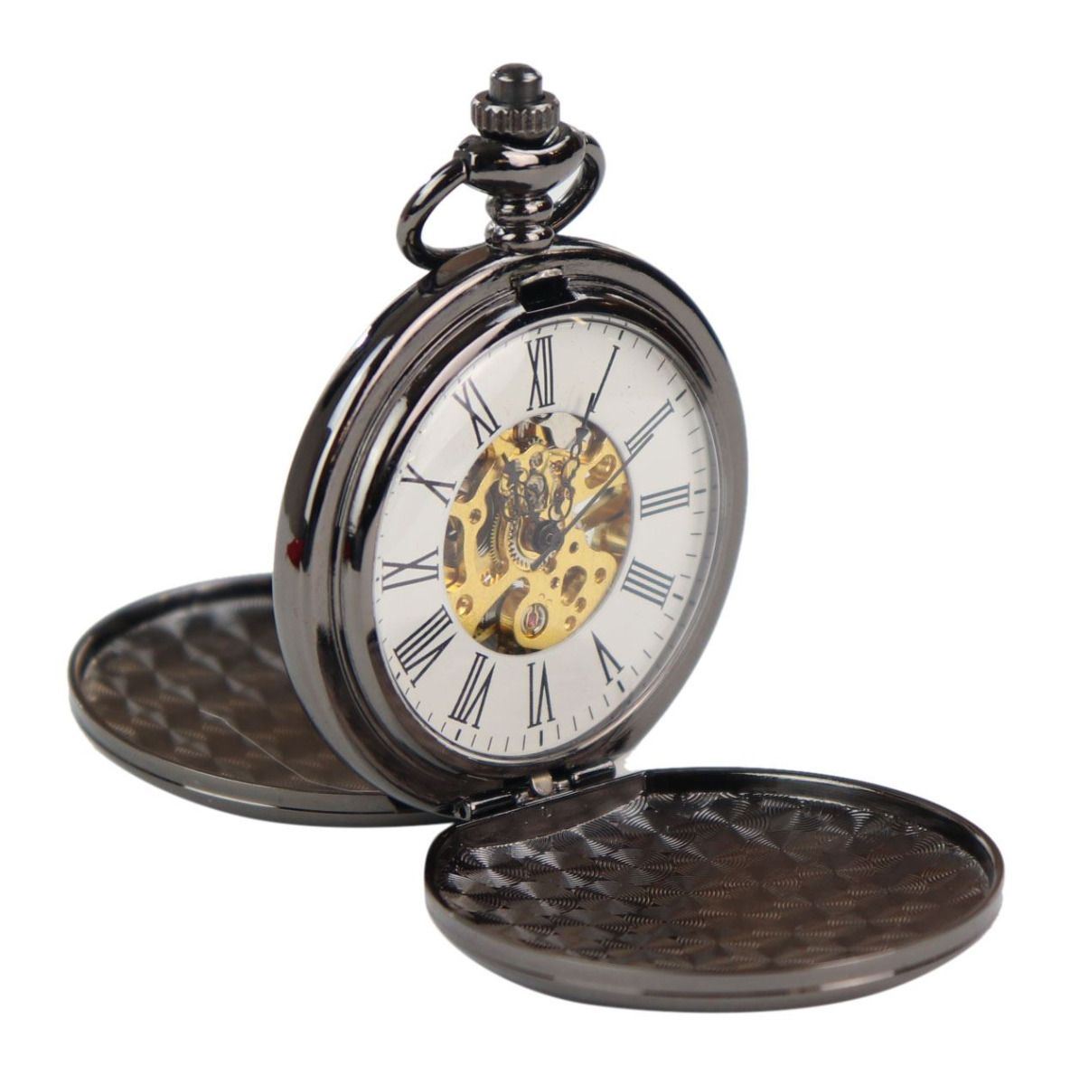 Classic Mechanical Pocket Watch Peaky Blinders Vintage Skeleton Automatic