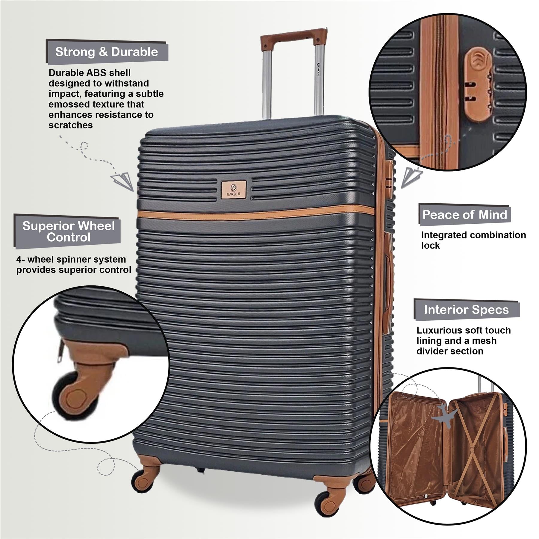 Hardshell ABS Suitcase Luggage Travel Set
