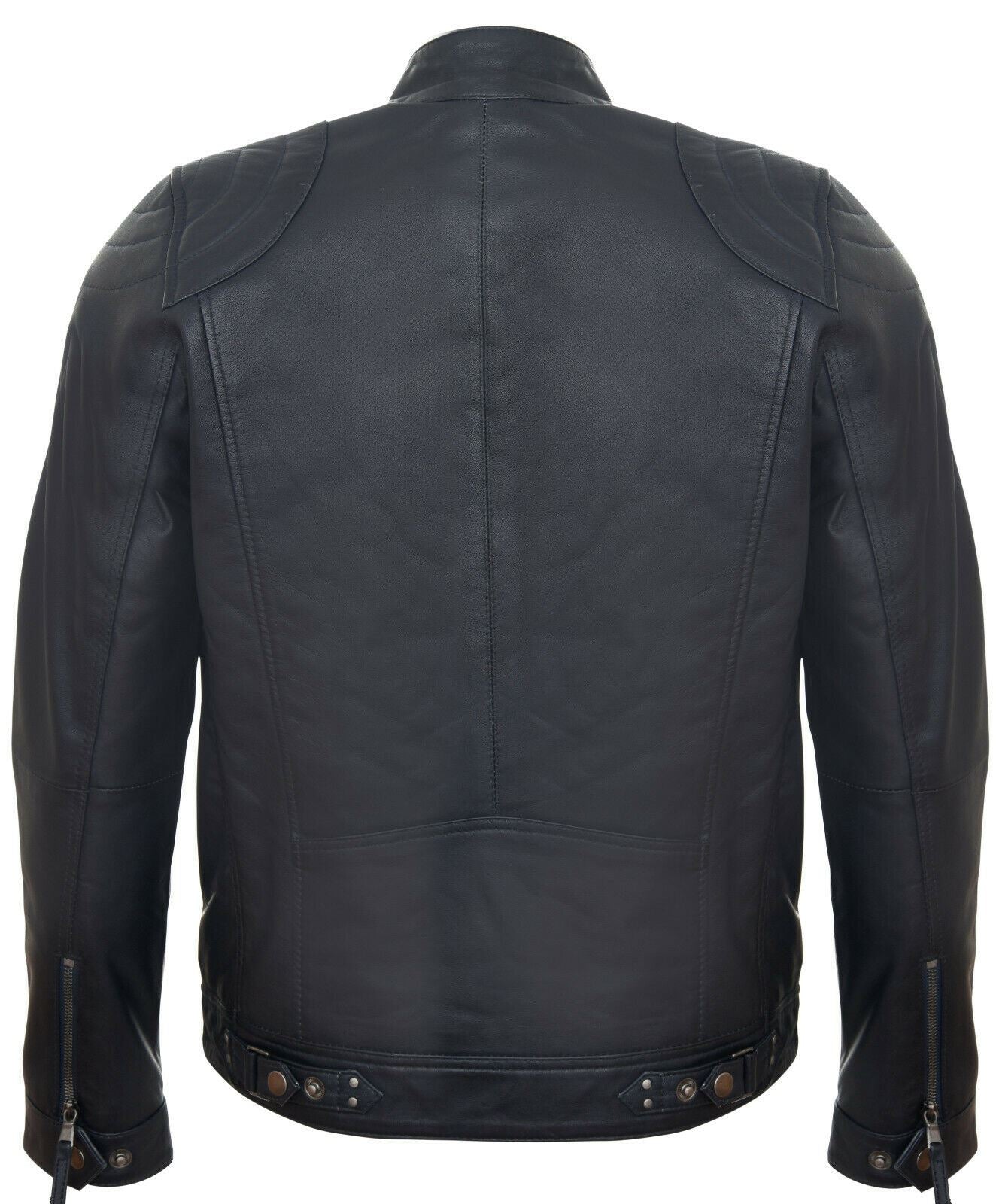 Mens Versatile Moto Leather Biker Jacket-Stapleford