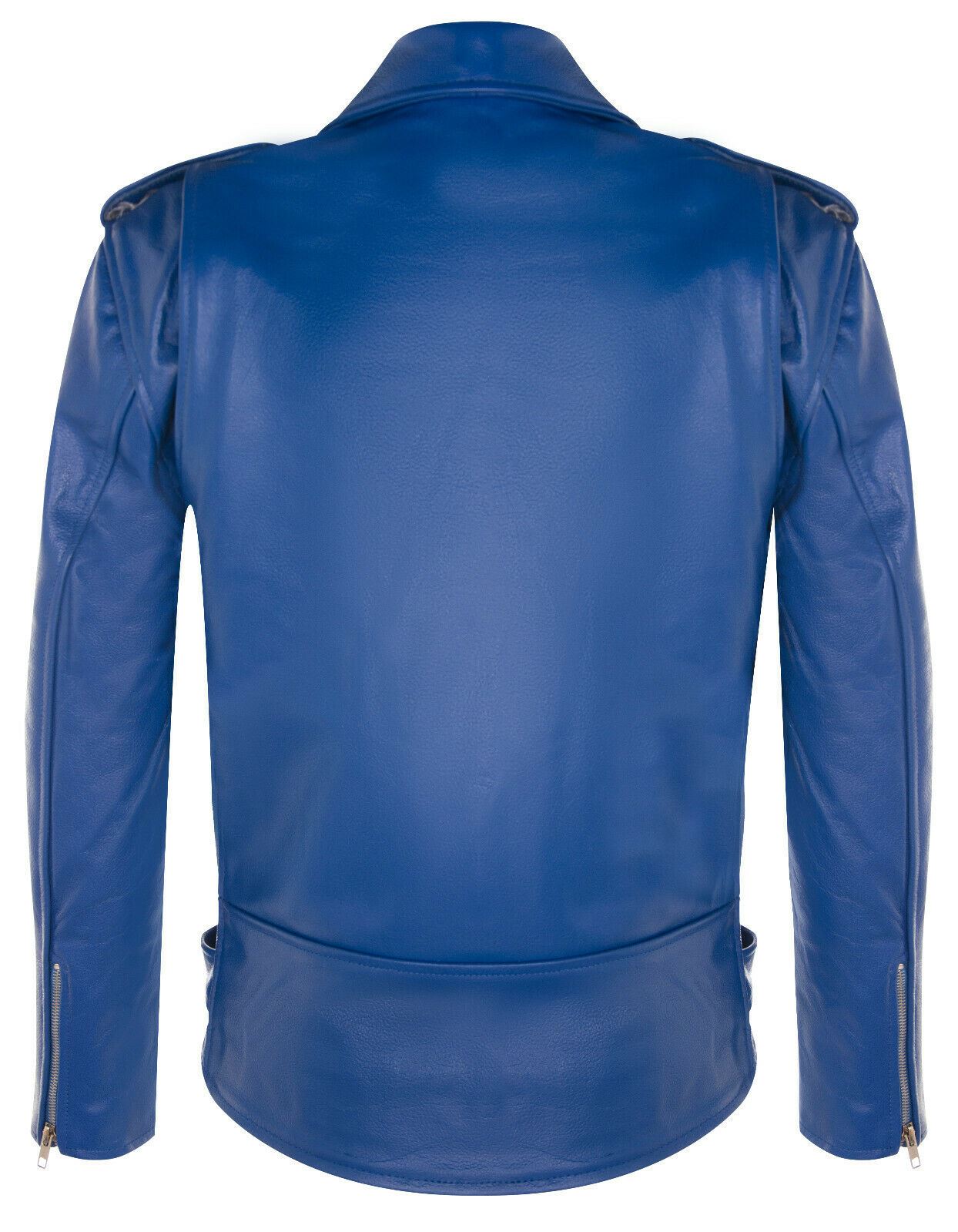 Mens Cow-Hide Brando Biker Jacket -Sandy