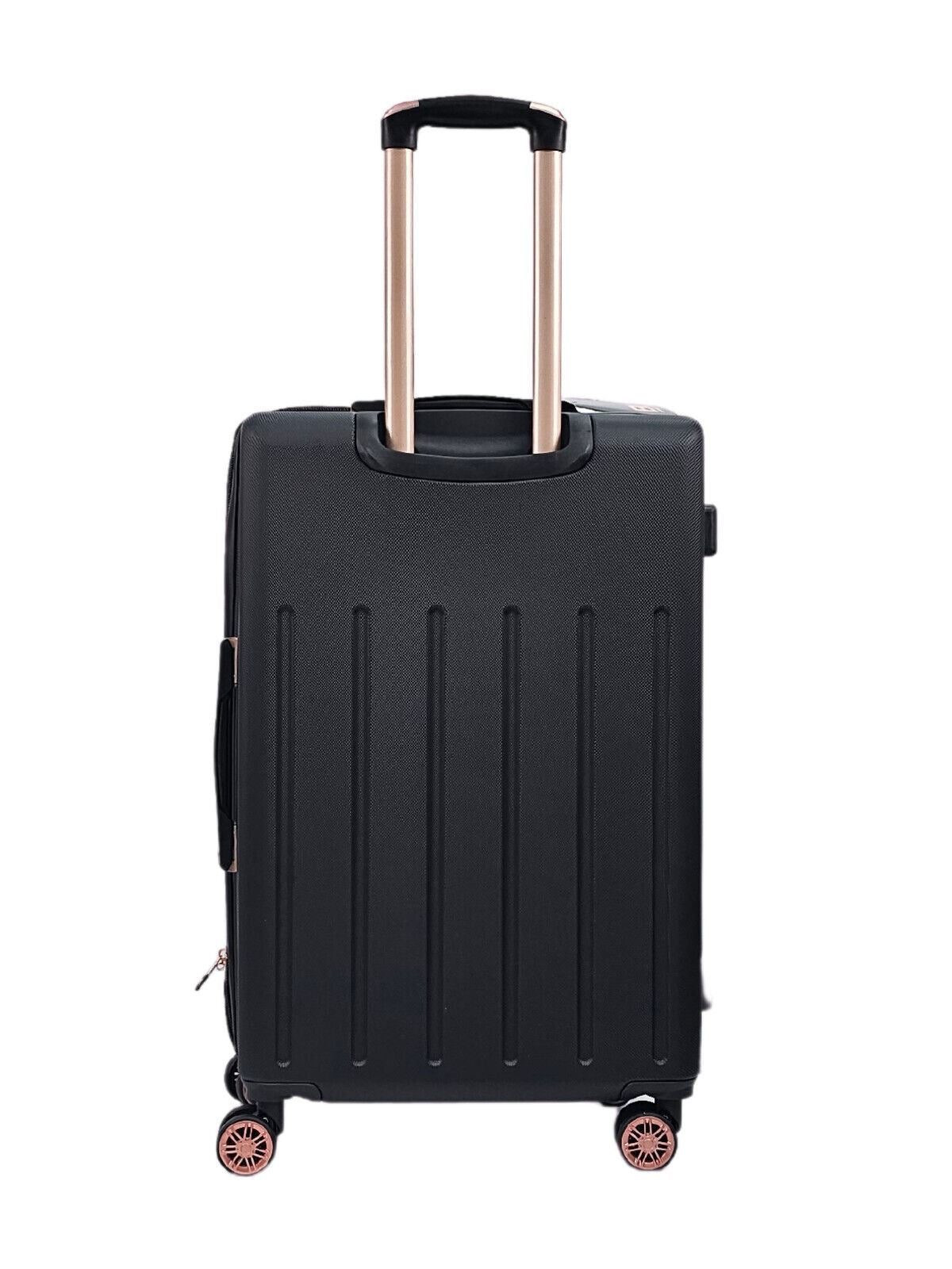 Lightweight Black Hard Shell ABS Suitcase Set Luggage Travel Cabin Case Bags