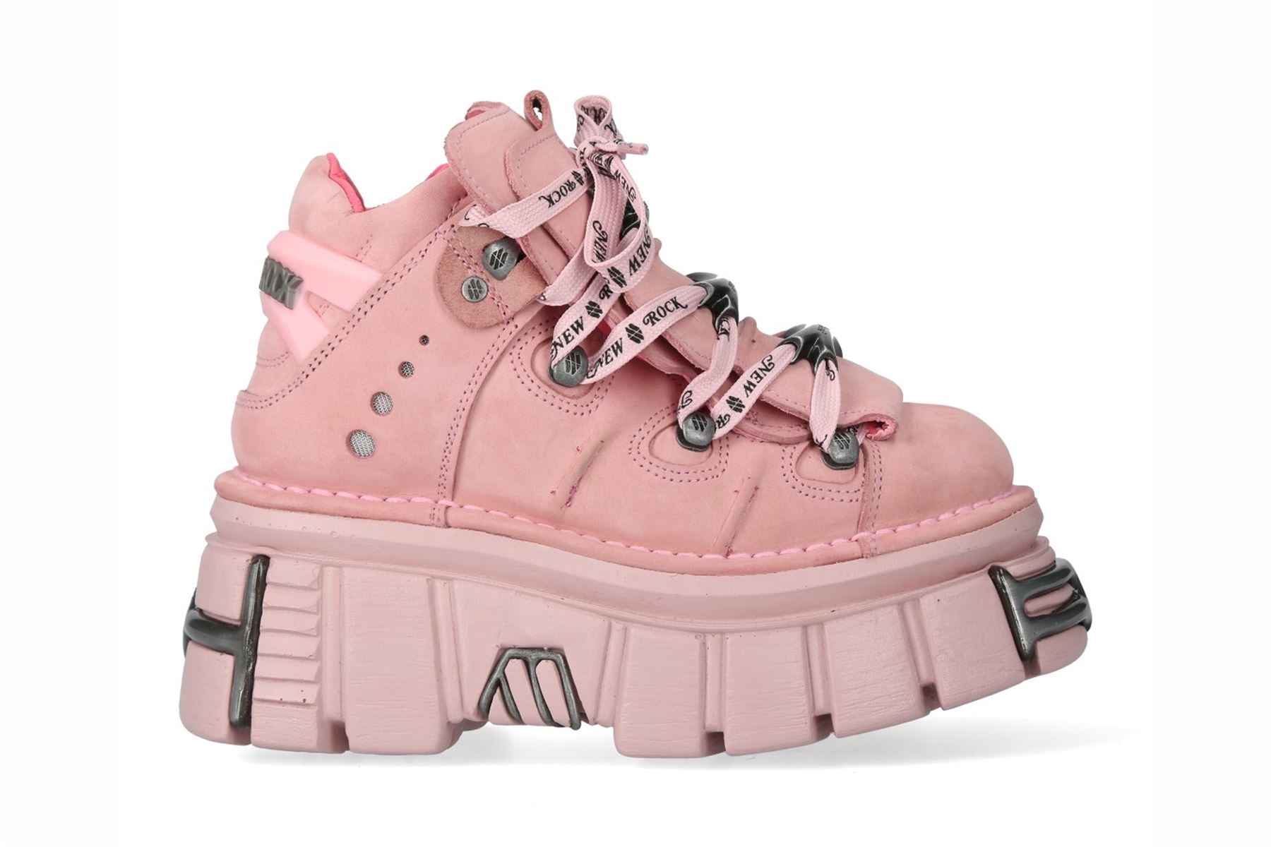 New Rock M-106-C153 Pink Tower Platform Gothic Punk Ankle Boots