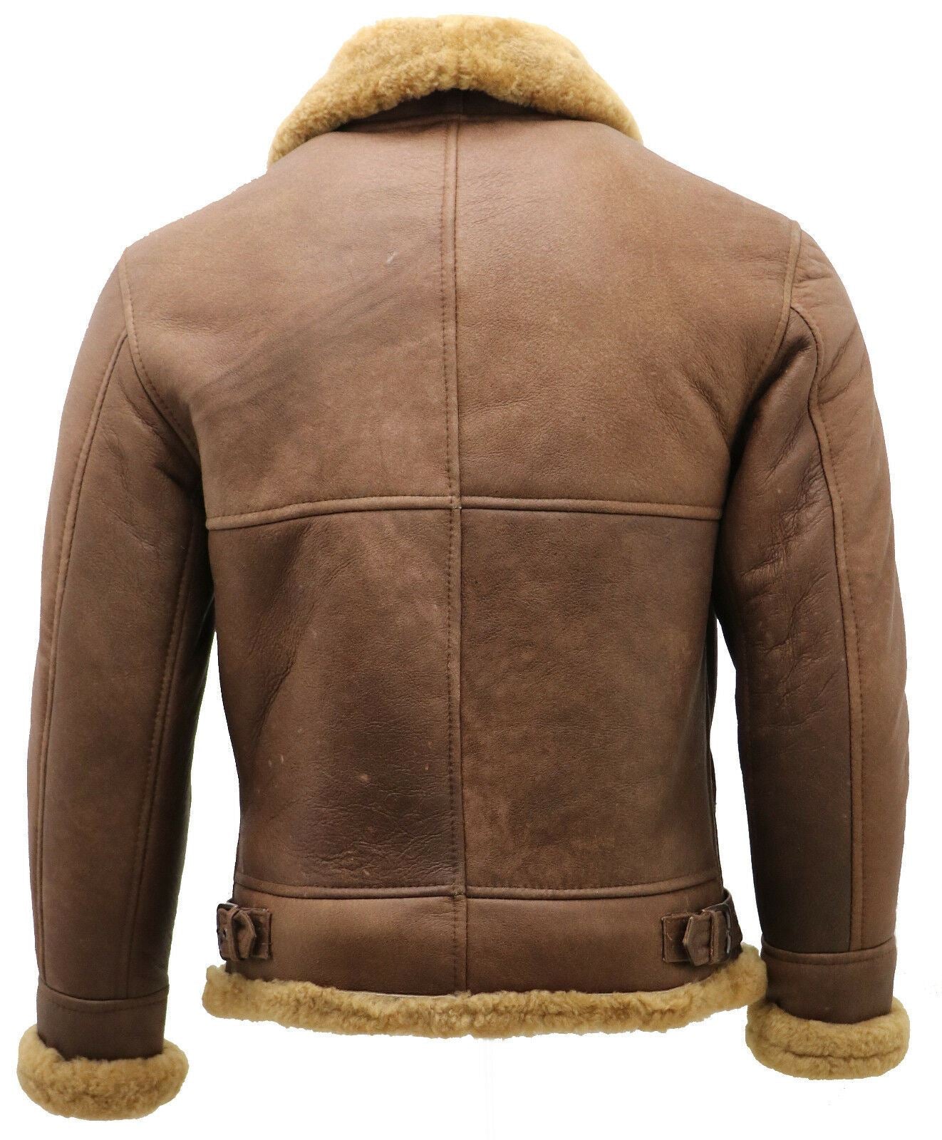 Mens Sheepskin Leather B3 Flying Aviator Aviator Jacket-Hessle