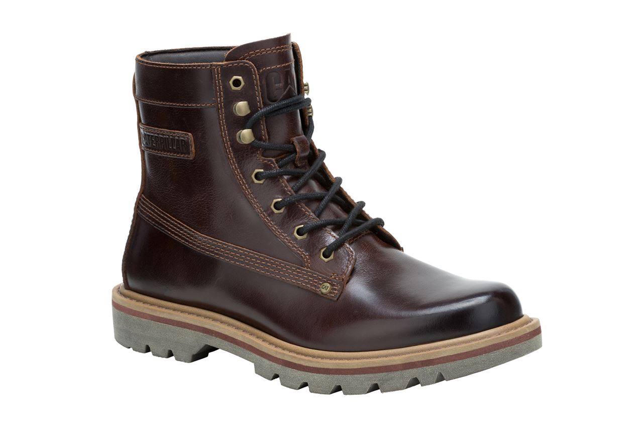 CAT (Caterpillar) Colorado Grader Waterproof Brown Leather Boots