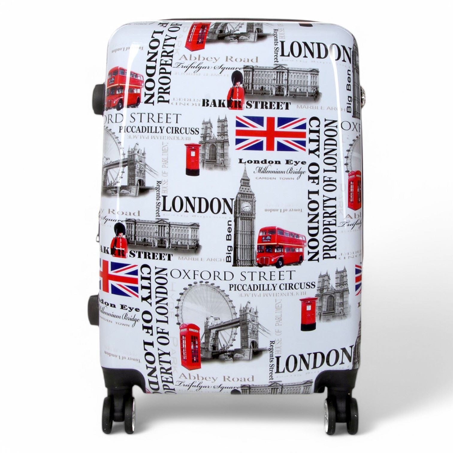 Cooma Medium Hard Shell Suitcase London in Black Flower
