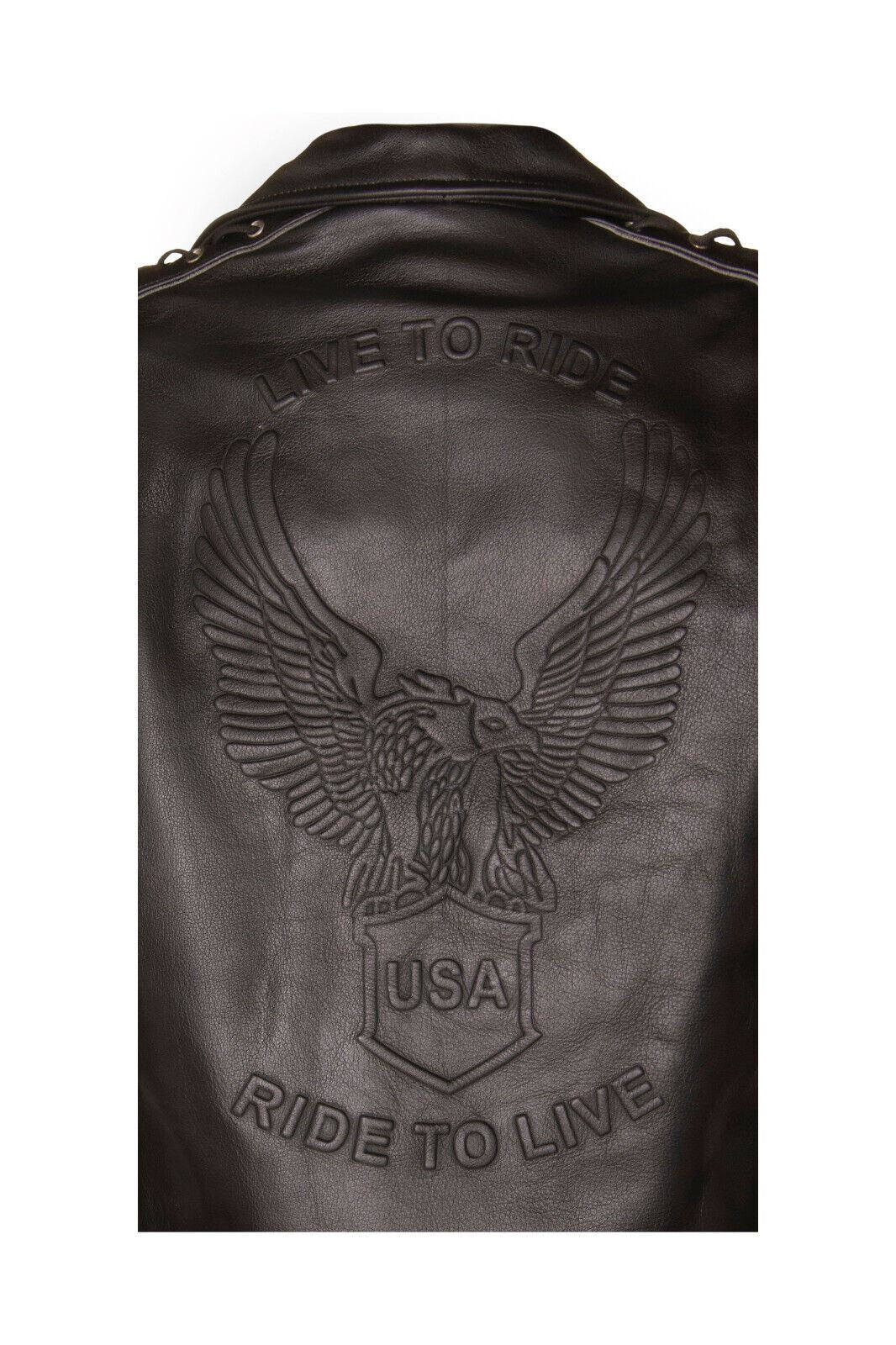 Mens Vintage Brando Leather Biker Jacket-Sandwich