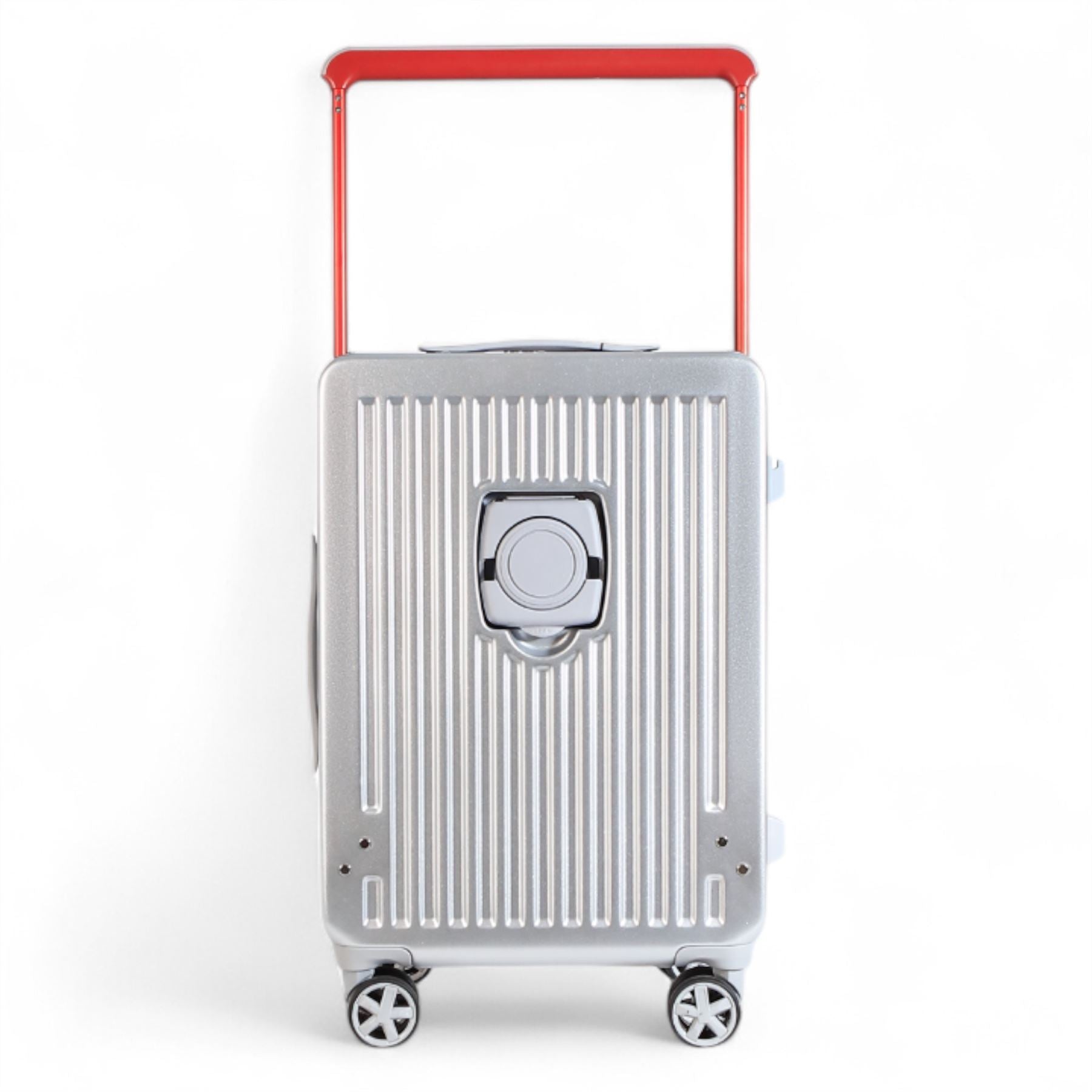 Hard Shell Silver Rimowa Inspired TSA Cabin Luggage Suitcase Durable Spinner Carry-On