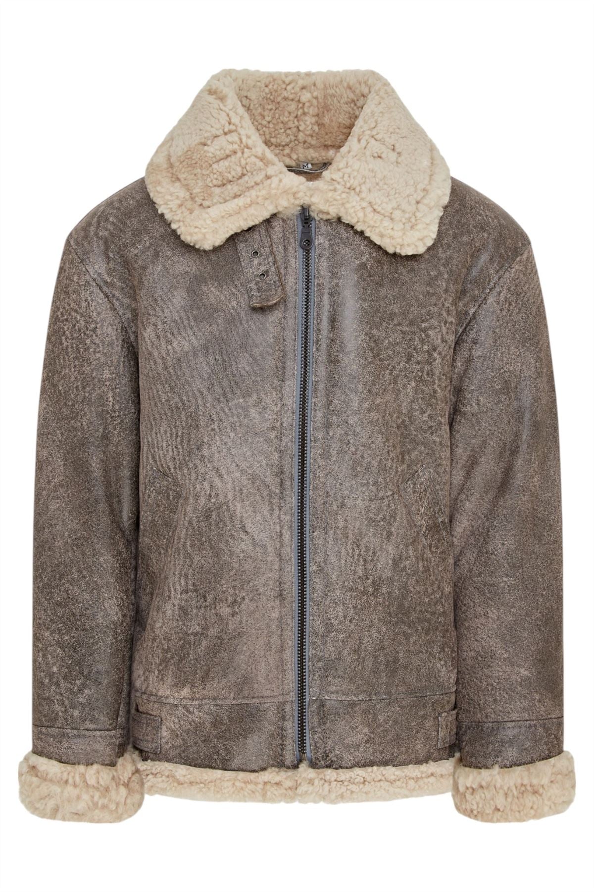 Mens Sheepskin Leather B3 Flying Aviator Aviator Jacket-Hessle