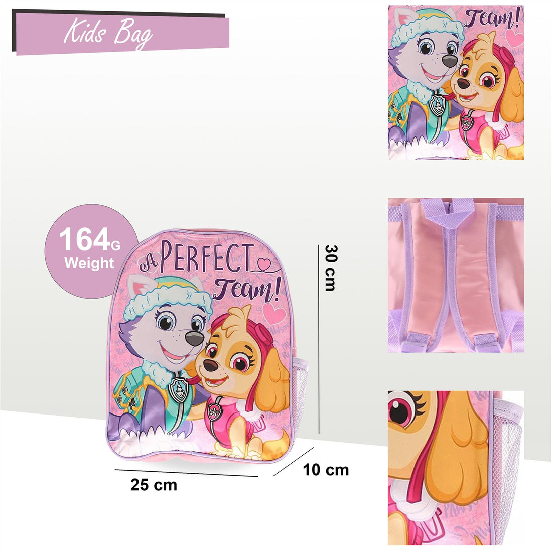 Paw Patrol Backpack Skye Adjustable Shoulder Strap Schoolbag