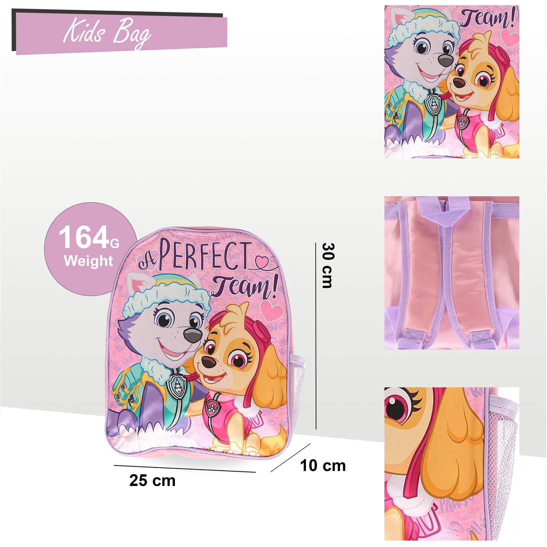 Paw Patrol Backpack Skye Adjustable Shoulder Strap Schoolbag