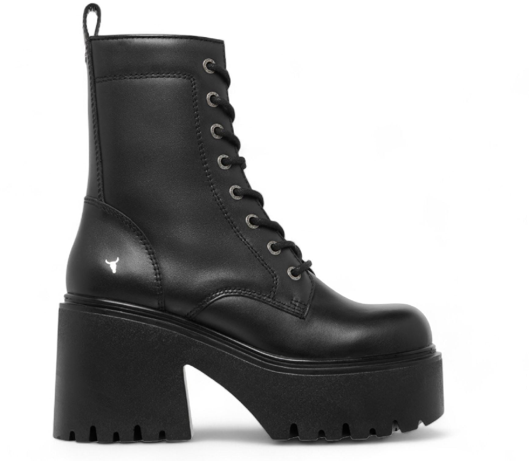 Windsorsmith Black Leather Platform Ankle Boots Totally