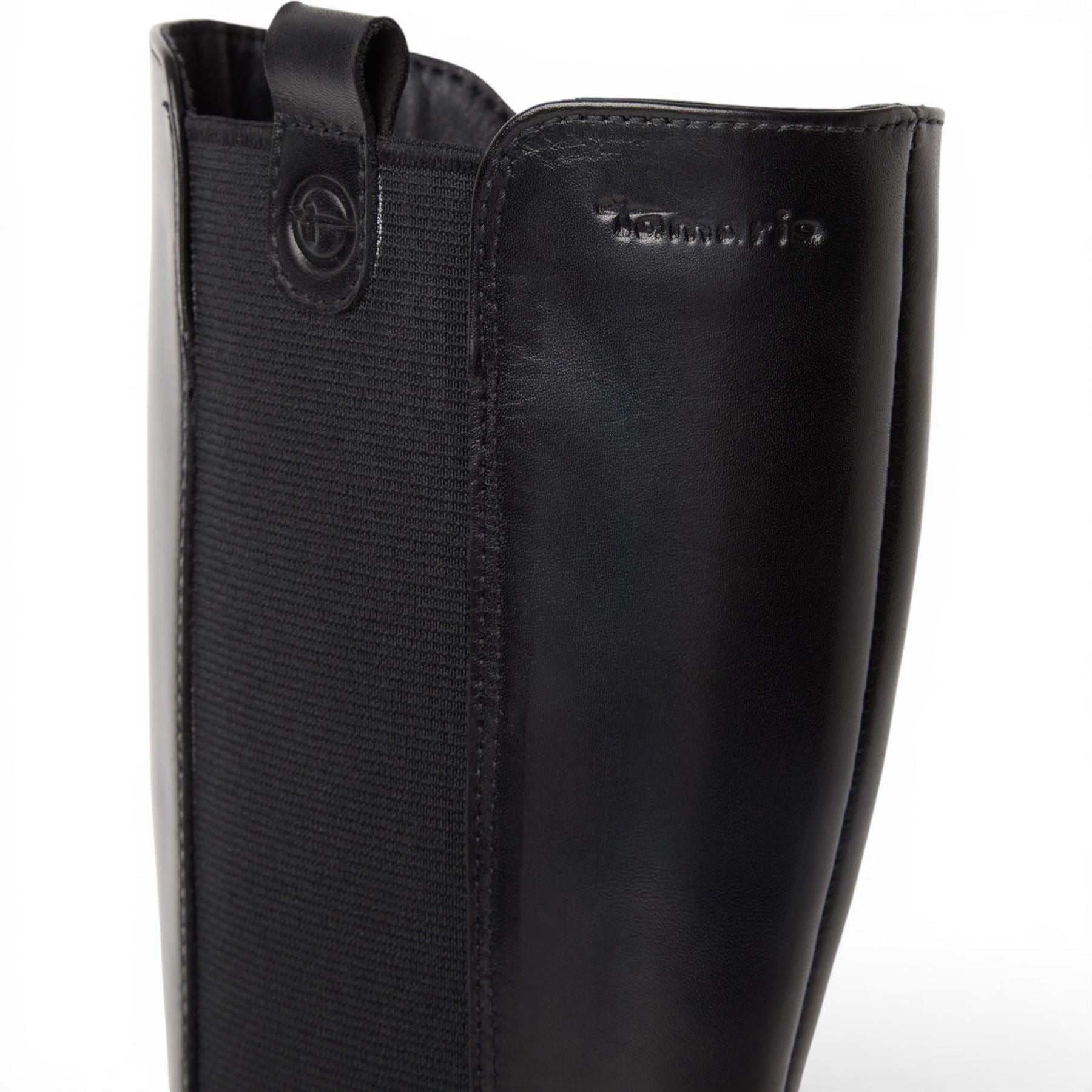 Tamaris Women’s Black Leather Knee High Platform Heel Long Boots - 25608-41
