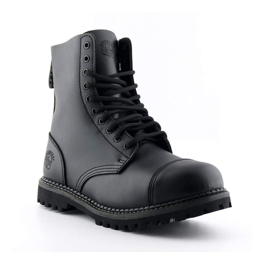 Grinders Stag CS Black Unisex Safety Steel Toe Cap Military Punk Boots - Upperclass Fashions 