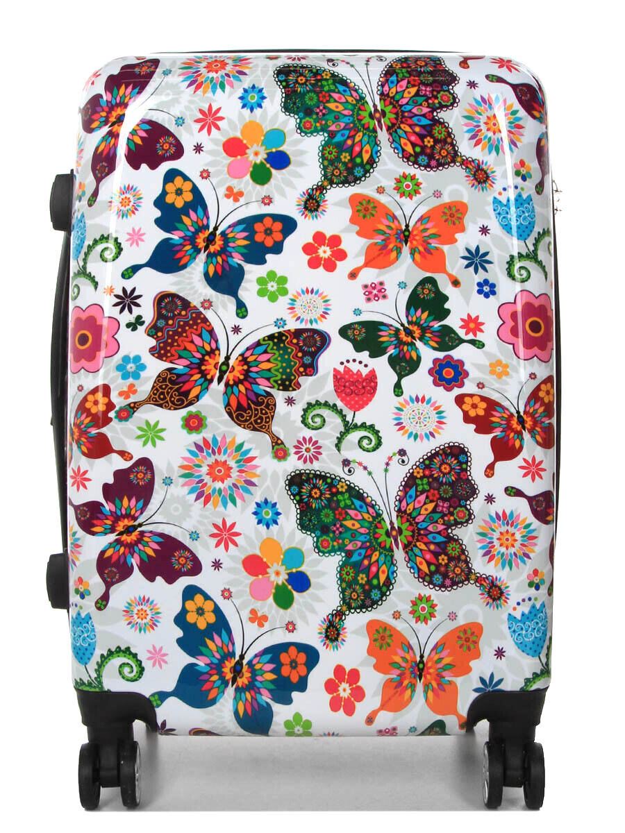 Hard Shell Printed Dual 4 Wheel Luggage Suitcase