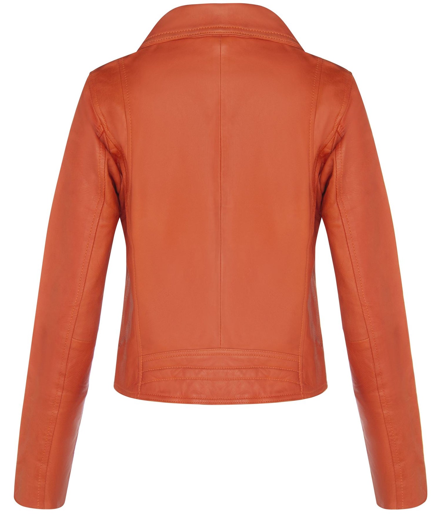 Womens Classic Leather Brando Biker Jacket-Loughton - Upperclass Fashions 