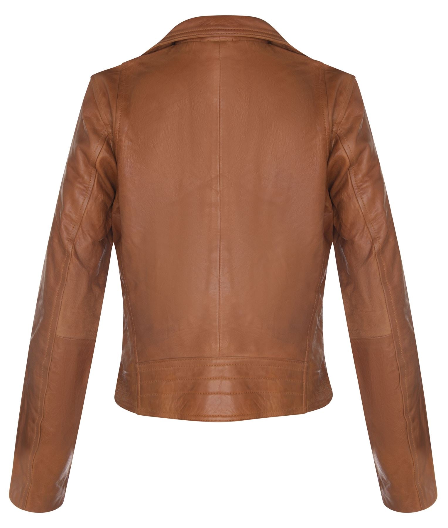 Womens Classic Leather Brando Biker Jacket-Loughton