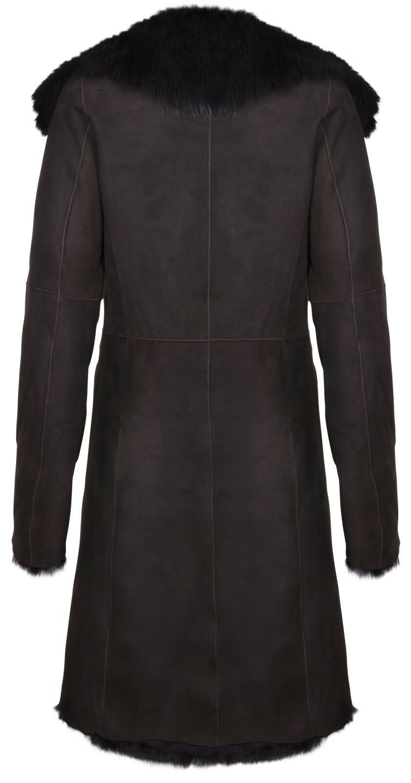 Womens Suede Toscana Sheepskin Trench Coat-Rochester