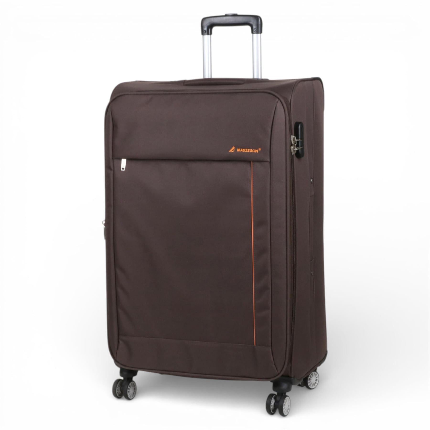 Carrollton Large Soft Shell Suitcase in Brown