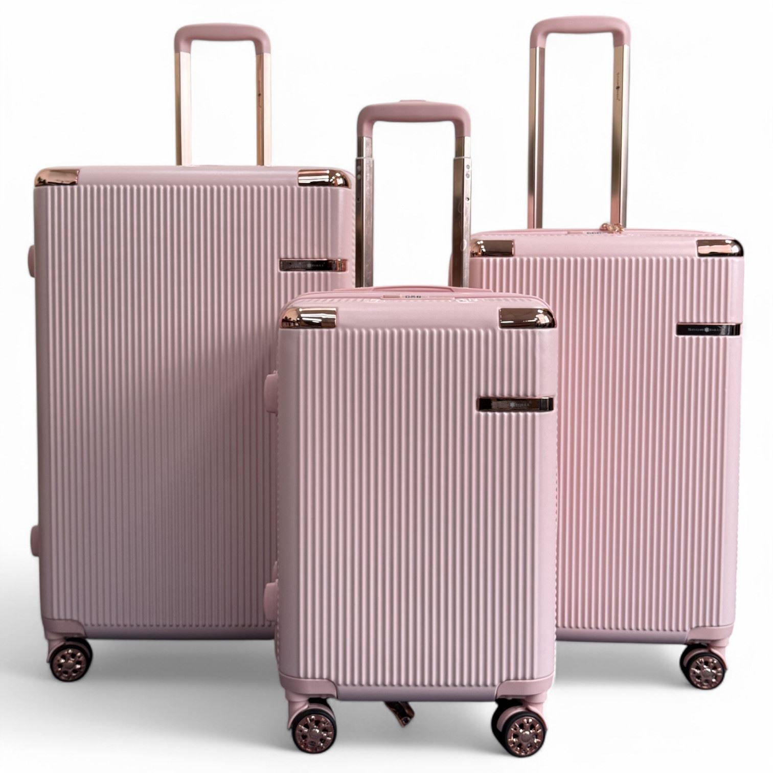 Cowra Set of 3 Hard Shell Suitcase in Rose Gold