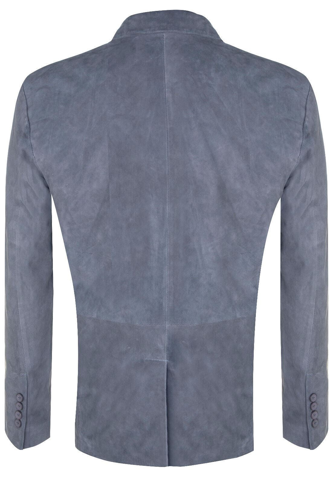 Mens Suede Italian Blazer Jacket-Dorking