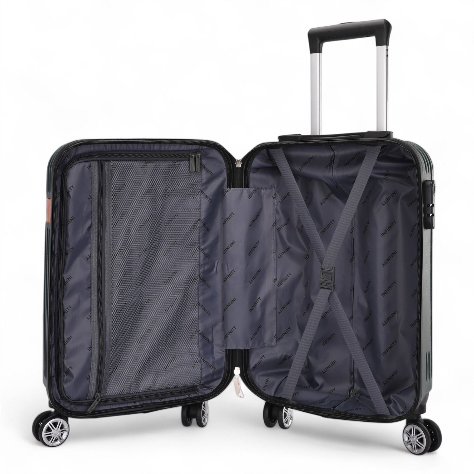 Calgary Cabin Hard Shell Suitcase in Emerald Green