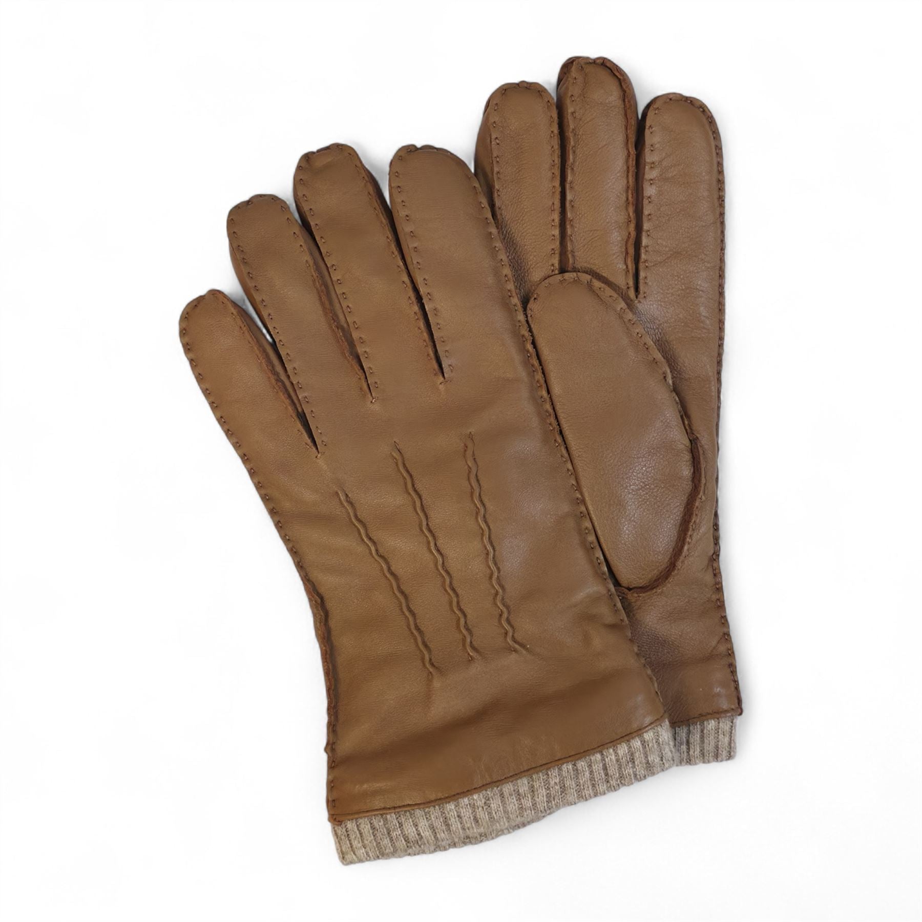 Men’s Italian Leather Warm Wool Lining Winter Gloves - M-LGV-405