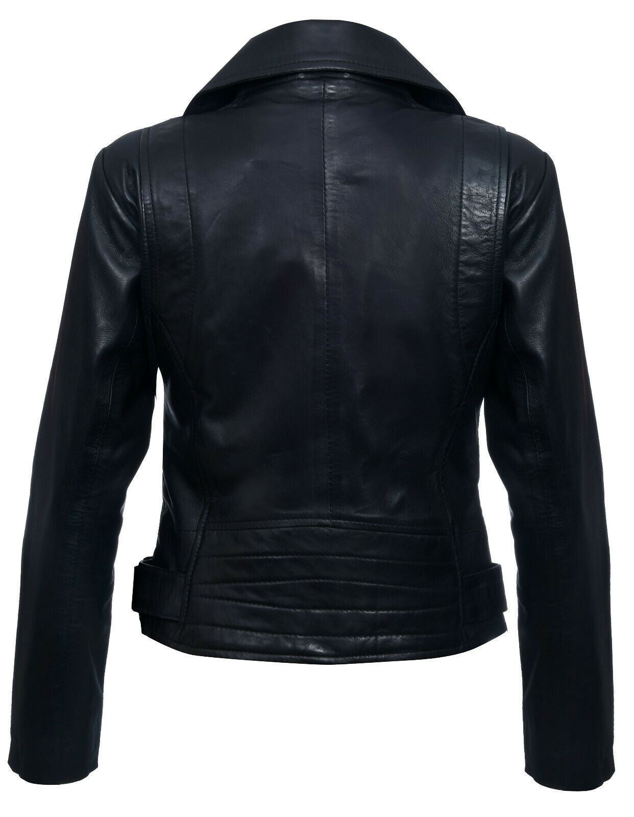Womens Vintage Leather Biker Jacket-Luton
