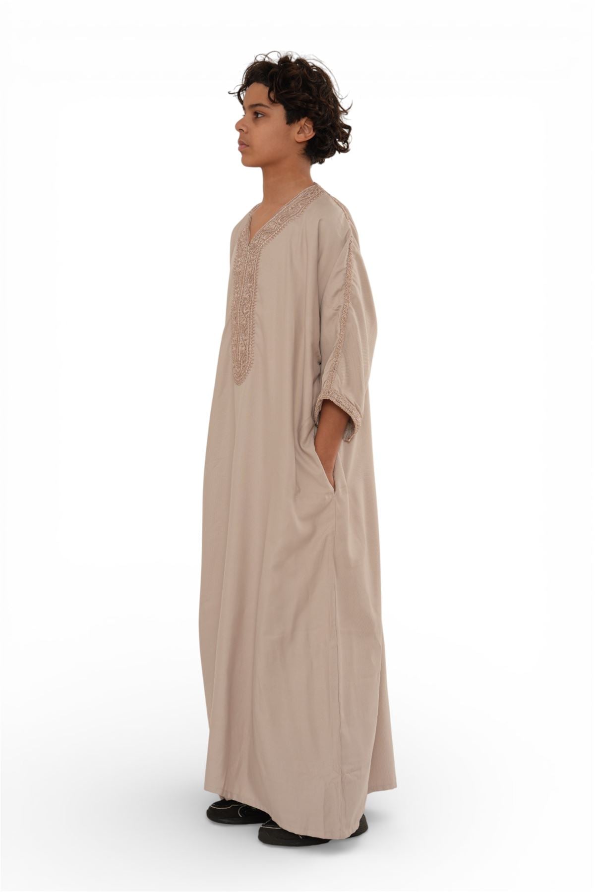 Kids Boys Moroccan Thobe Robe Djellaba Gandoura Eid Jubba- K-HM66