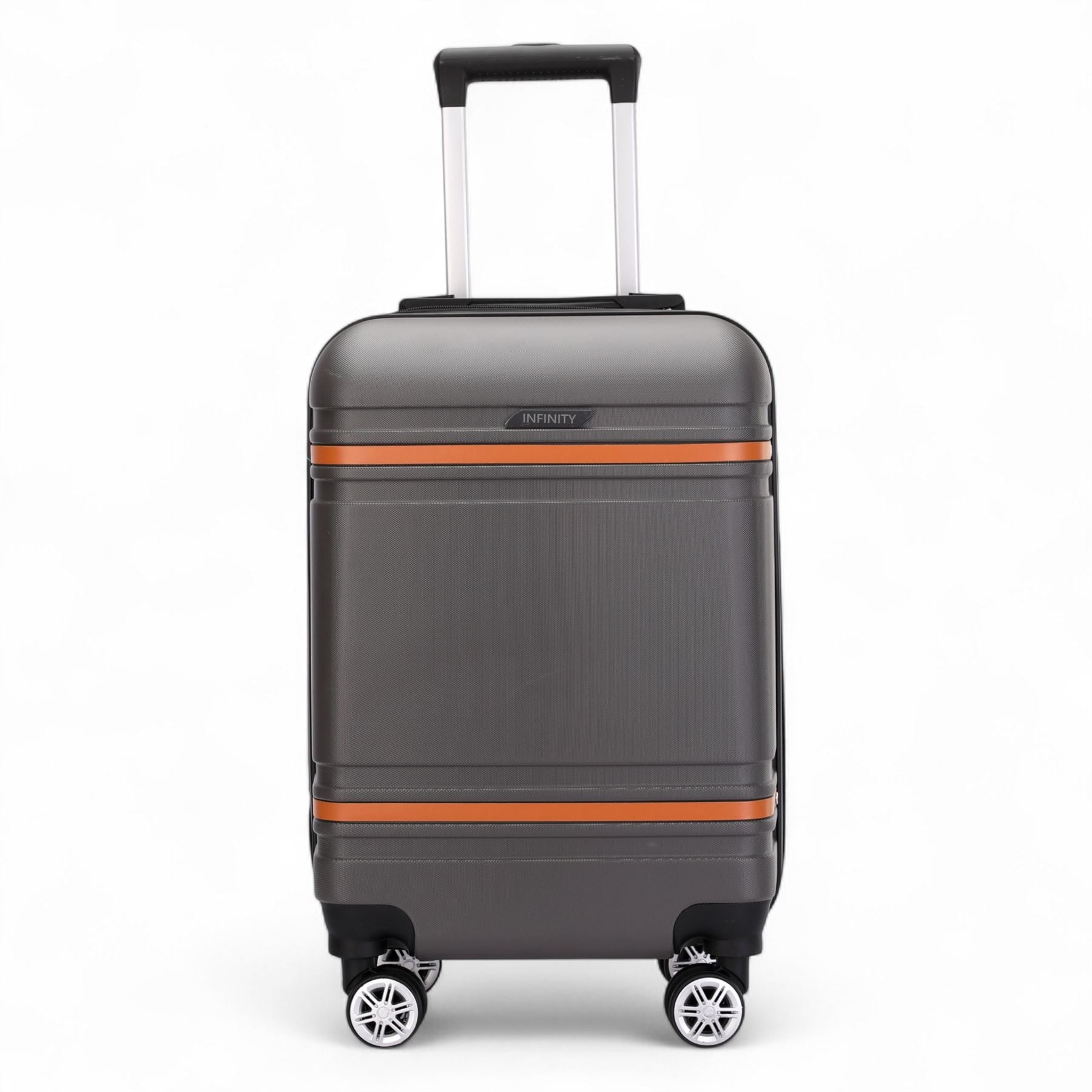 Calgary Cabin Hard Shell Suitcase in Charcoal Black