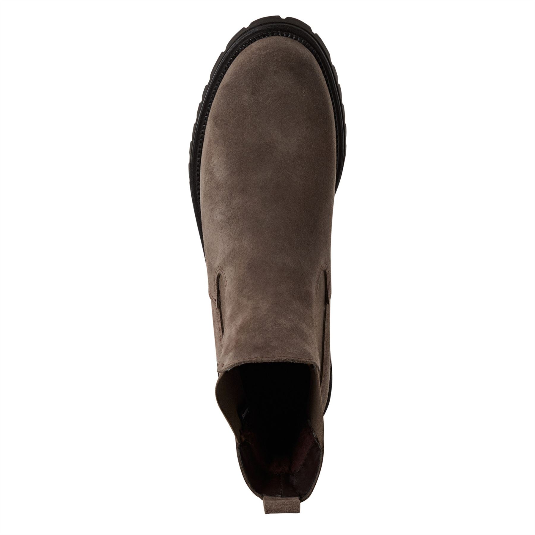 Tamaris Womens Taupe Brown Leather Classic High Chelsea Ankle Boots