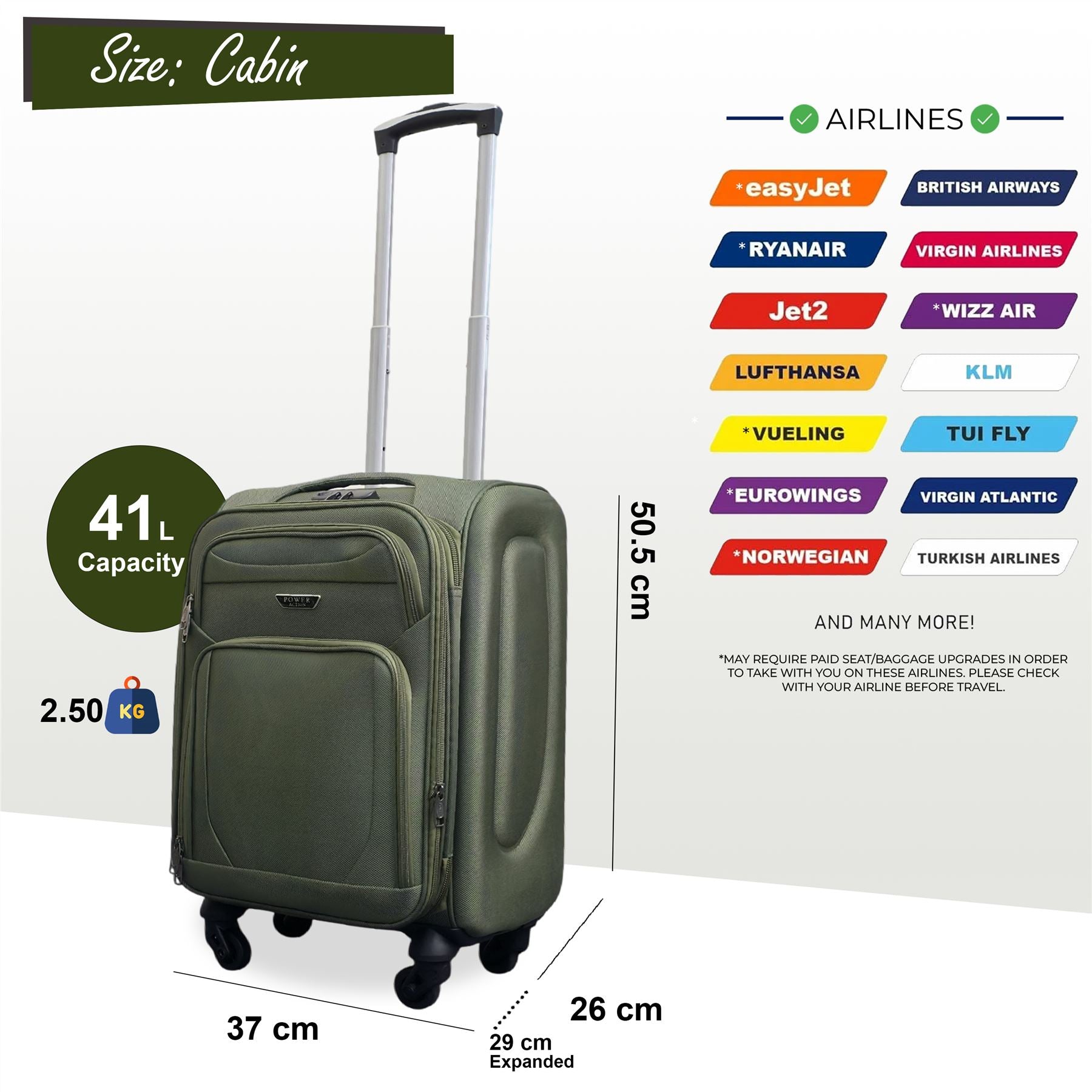 Nagoya Cabin Soft Shell Suitcase in Khaki