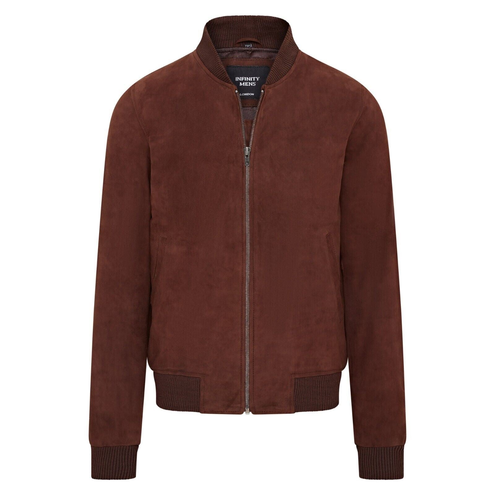 Mens Soft Goat Suede MA-1 Varsity Bomber Jacket - Uxbridge