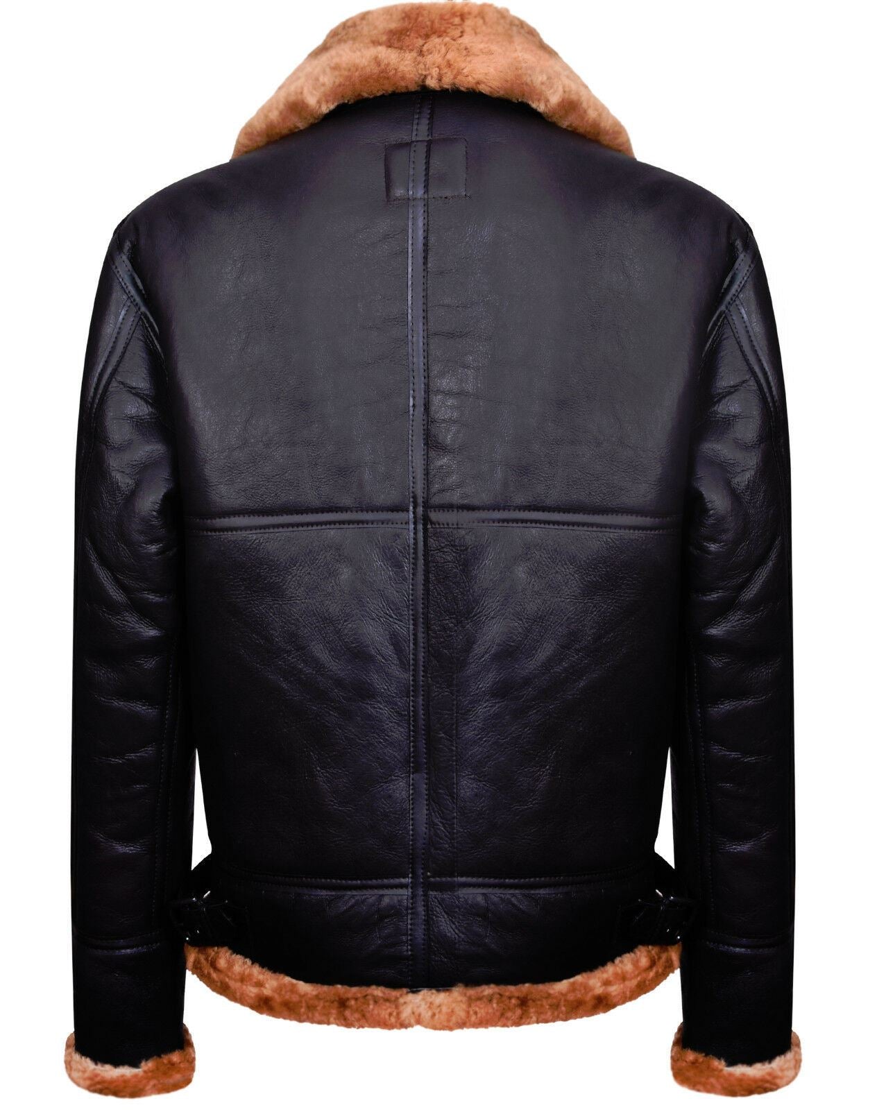 Mens Warm Sheepskin Aviator Zip-Up Flight Jacket-Harrogate