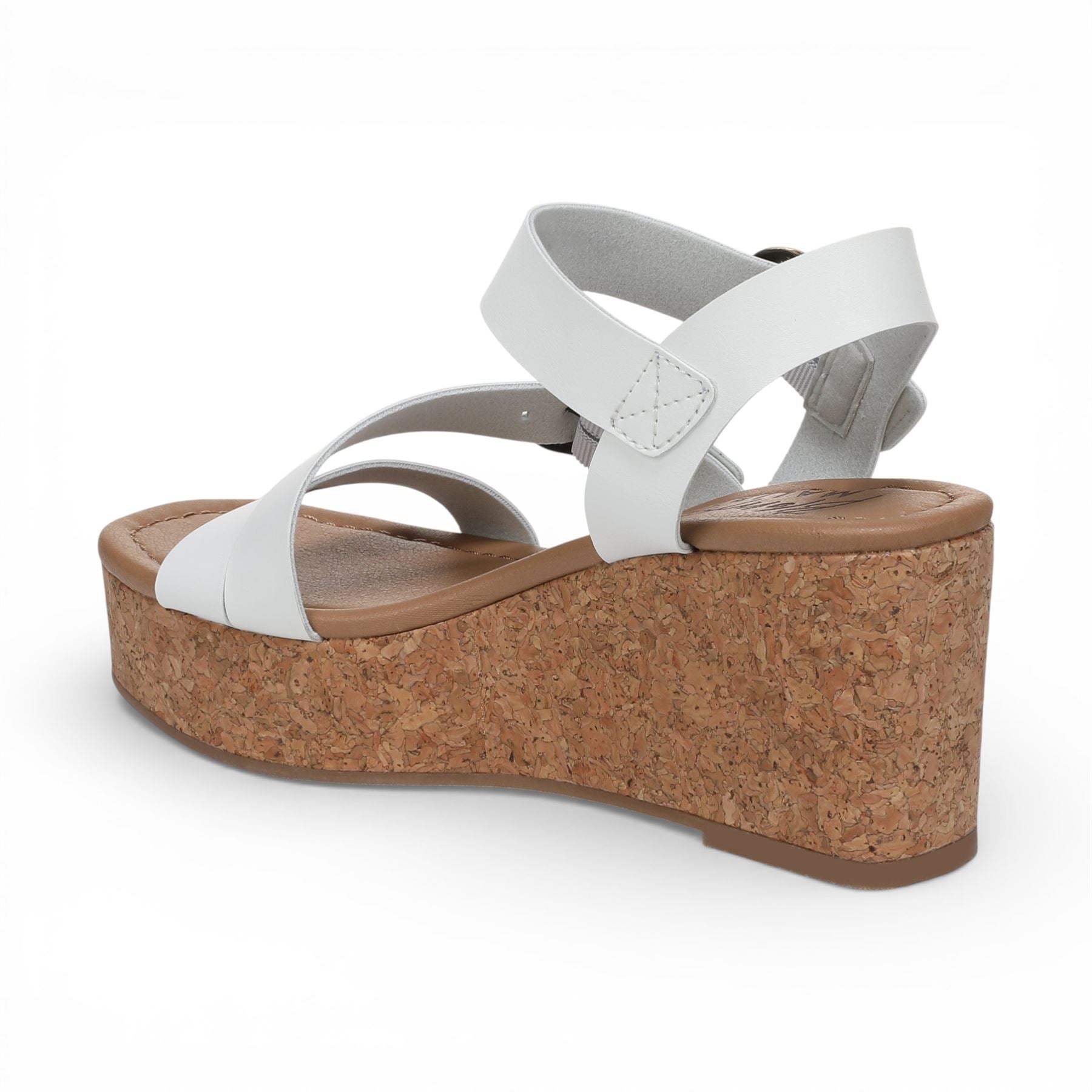 Blowfish Malibu Womens White Wedge Strappy Espadrille Heel Sandals - Ali