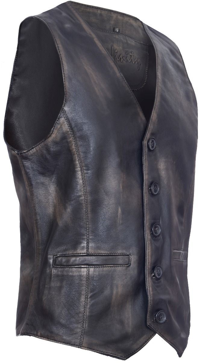 Mens Classic Leather Waistcoat-Grantham