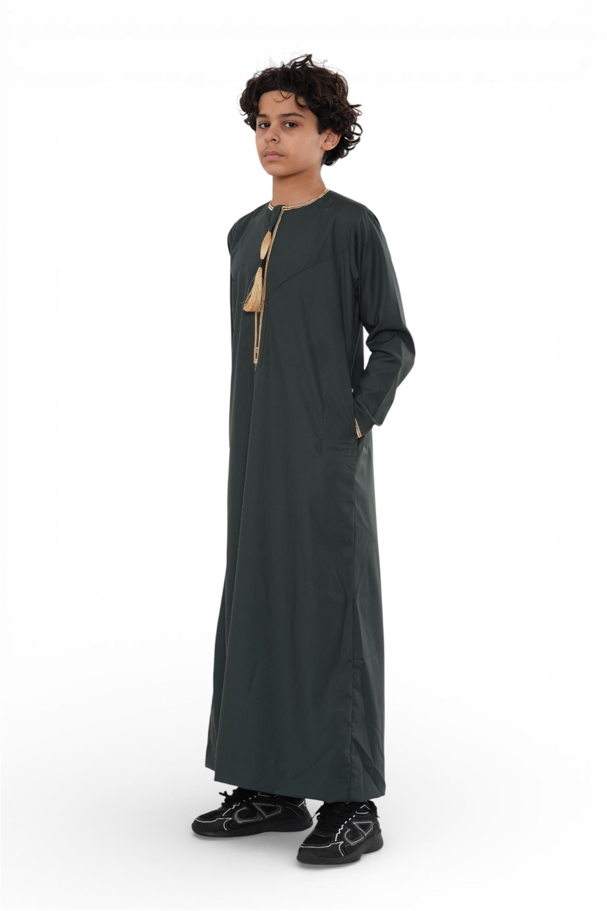 Kids Boys Ramadan Moroccan Thobe Robe Emirati Eid Jubba- TT-003