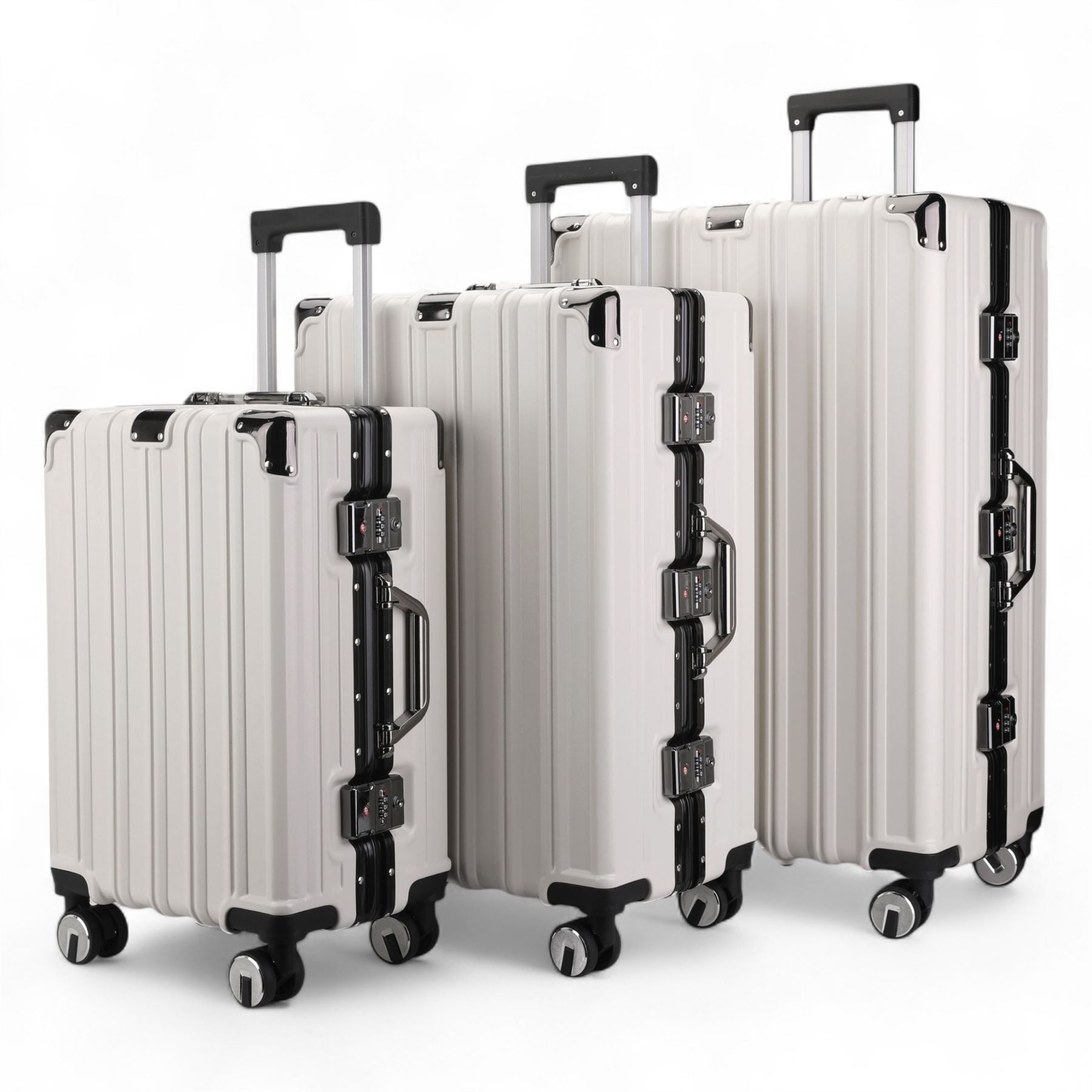 Airdrie Set of 3 Hard Shell Suitcase in White